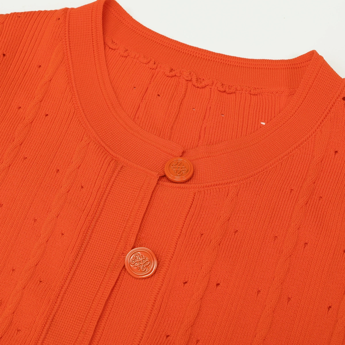 Fashionslee Women Kilenya Orange Knit Long Sleeve Midi Dress