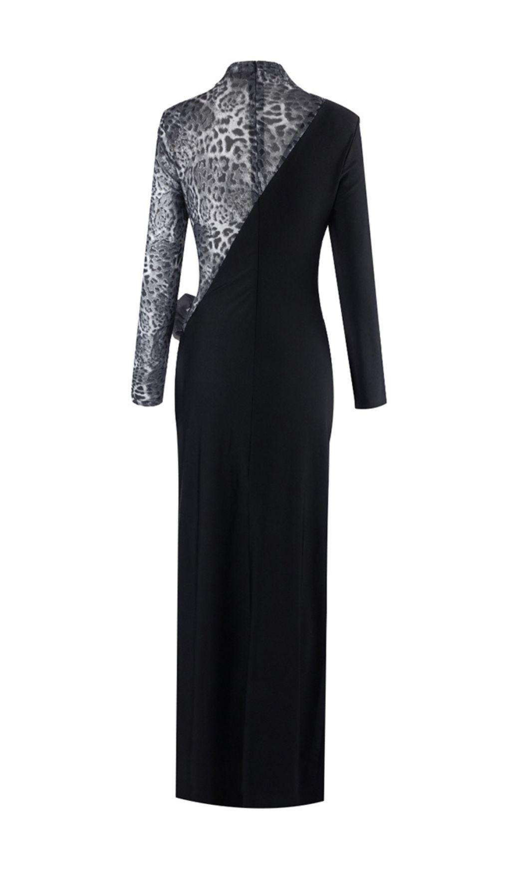 VINTAGE LEOPARD FLOWER MAXI DRESS - OWNCI