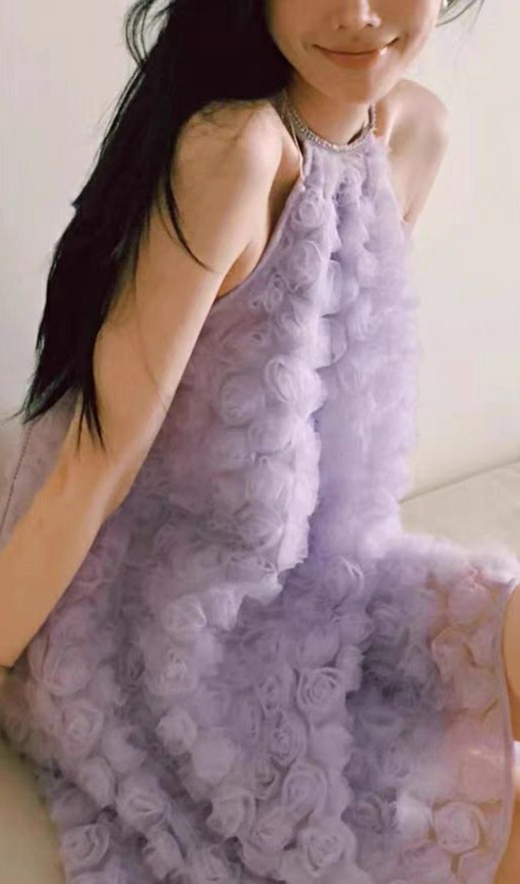 4b7aff4c0ba88227b12d0137b01eeb75.jpeg Fashionslee Women 3D Purple Rose Halter Neck Backless Midi Dress