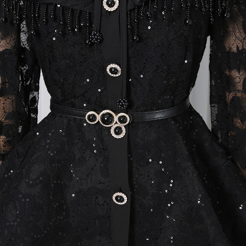 Fashionslee Women Kalliope Sequin Lace Two-Piece Set