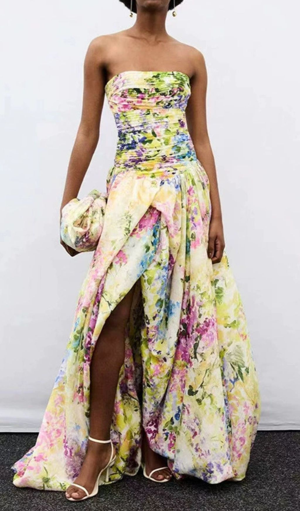 AESTHETIC STRAPLESS PRINTED MAXI DRESS - OWNCI AESTHETIC STRAPLESS PRINTED MAXI DRESS - OWNCI