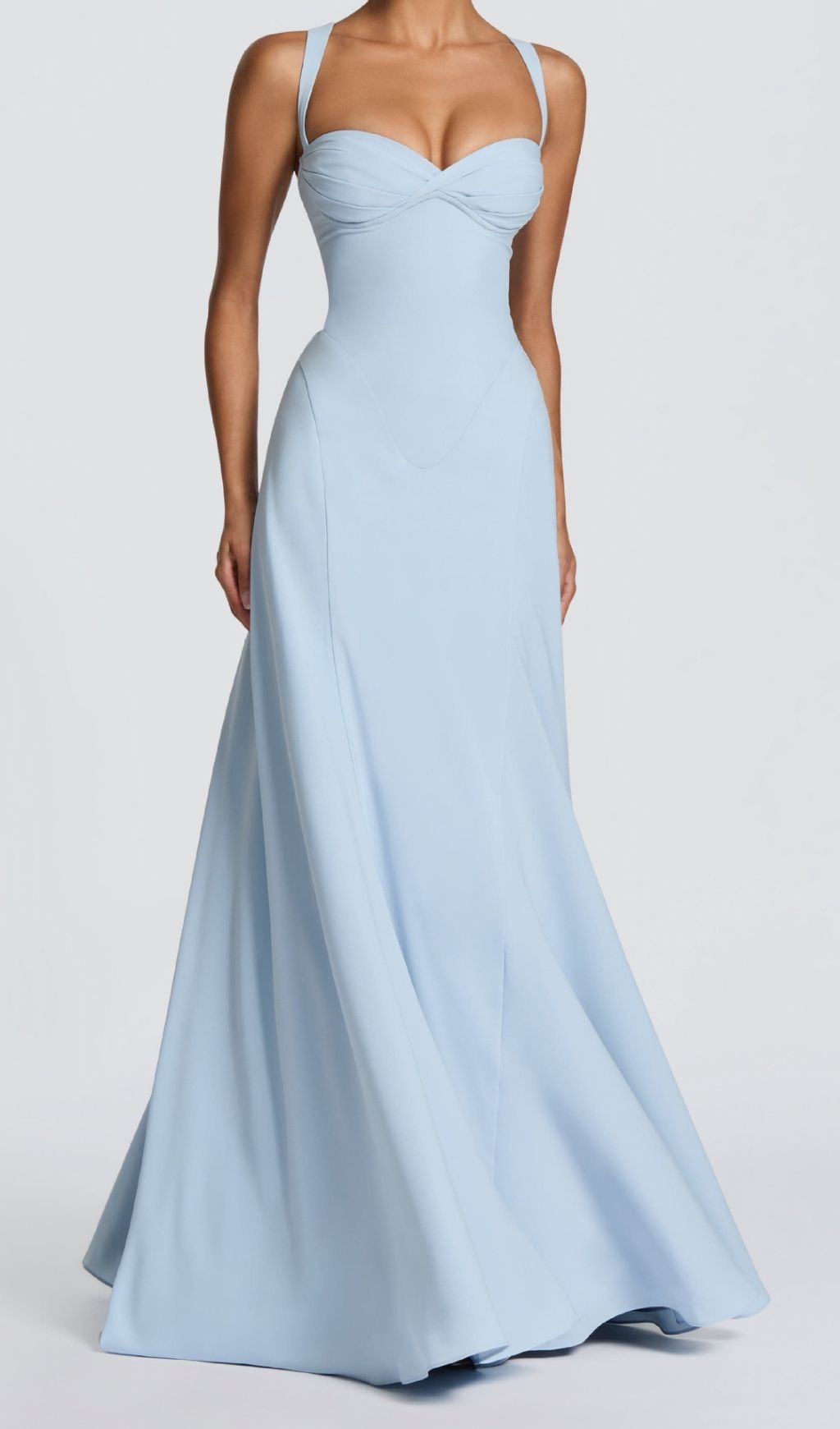 Fashionslee Women Khloe Blue Strappy Maxi Dress
