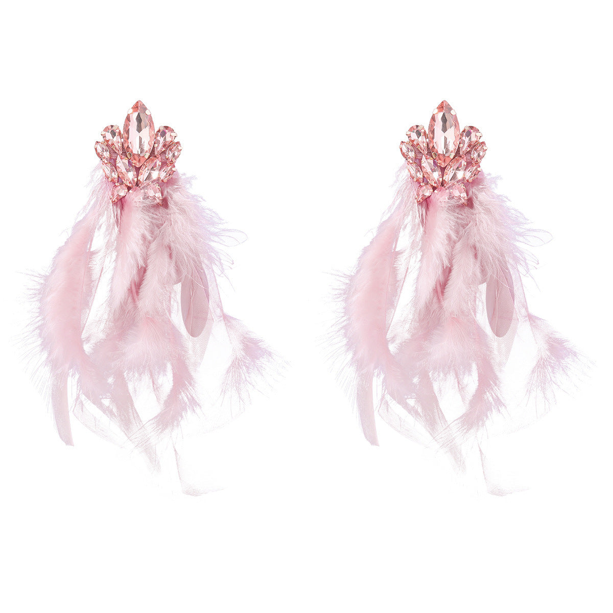 4c8034400adfa8e5c9152e1e78688e7c.jpeg Fashionslee Women Rhinestone Feather Earrings