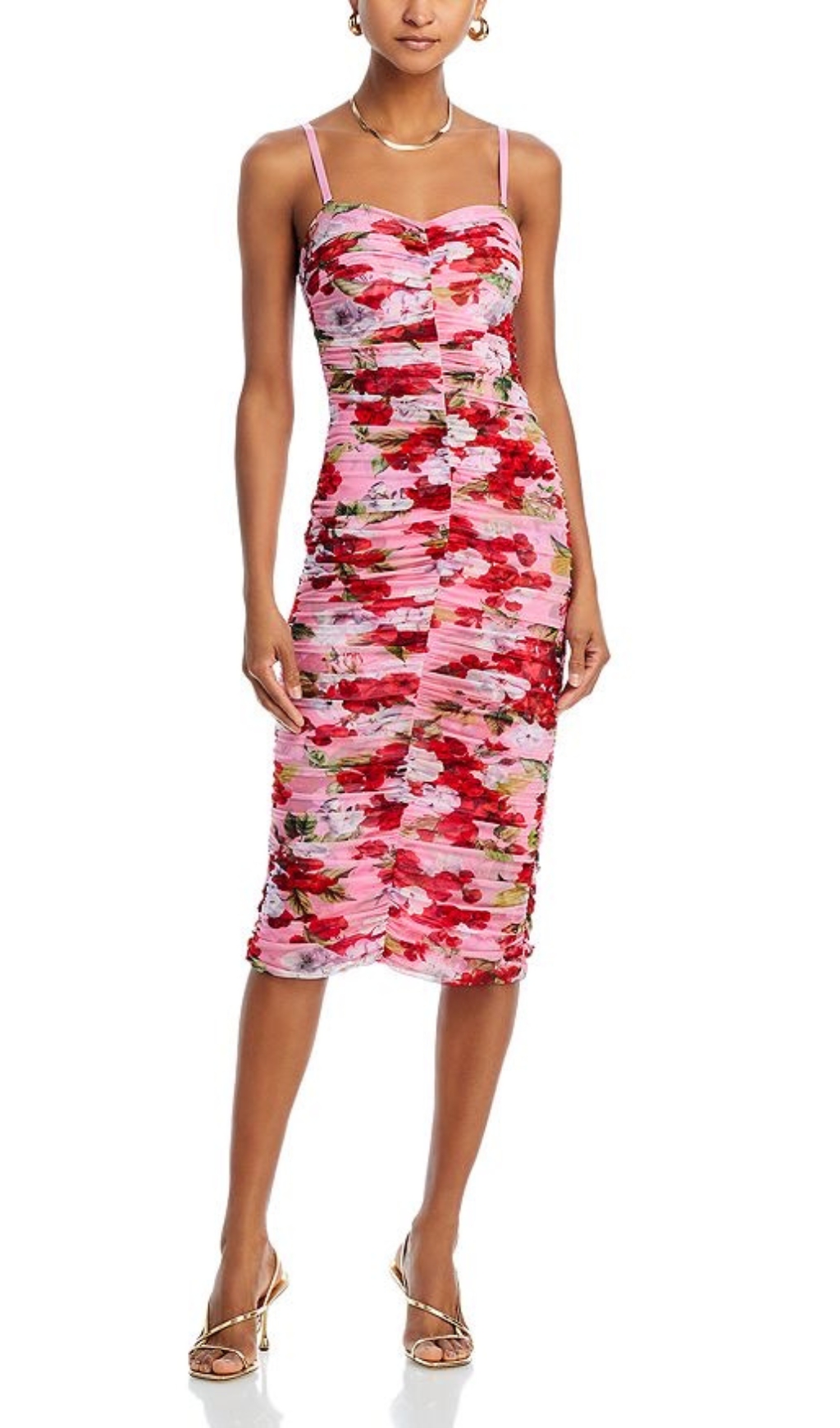 4cf26fff29a2ba79f4a5b949bc6fc909.jpg Fashionslee Women Baki Strapless Floral Ruched Midi Dress