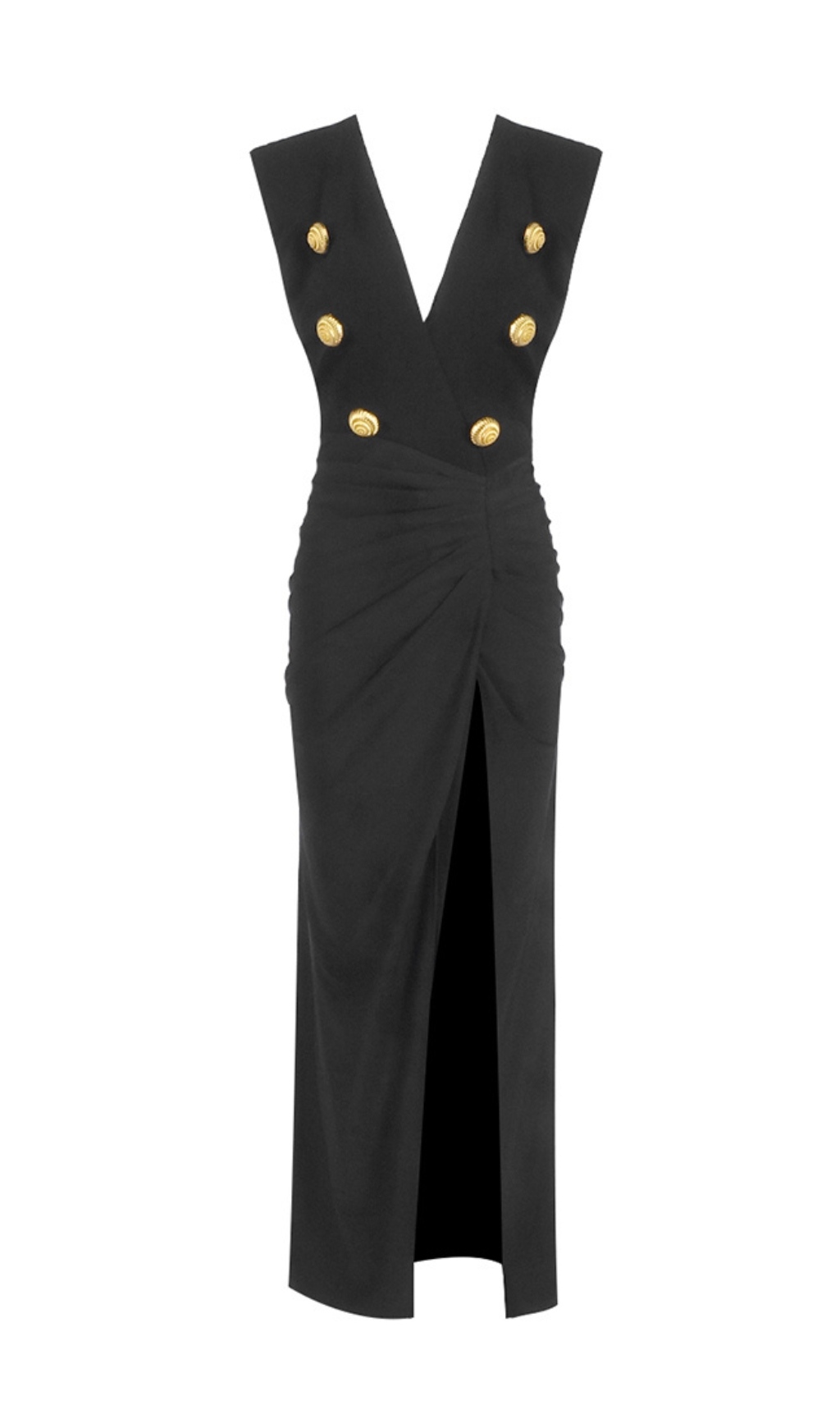 BLACK BUTTON VIRAL MAXI DRESS - OWNCI BLACK BUTTON VIRAL MAXI DRESS - OWNCI