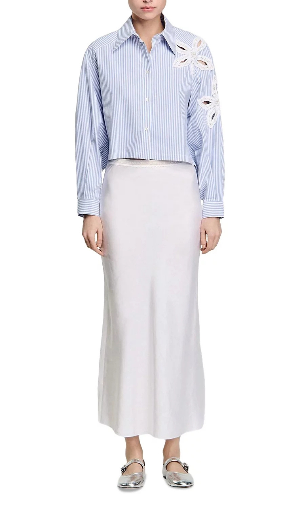 Fashionslee Women Embellished Cutout Shirt