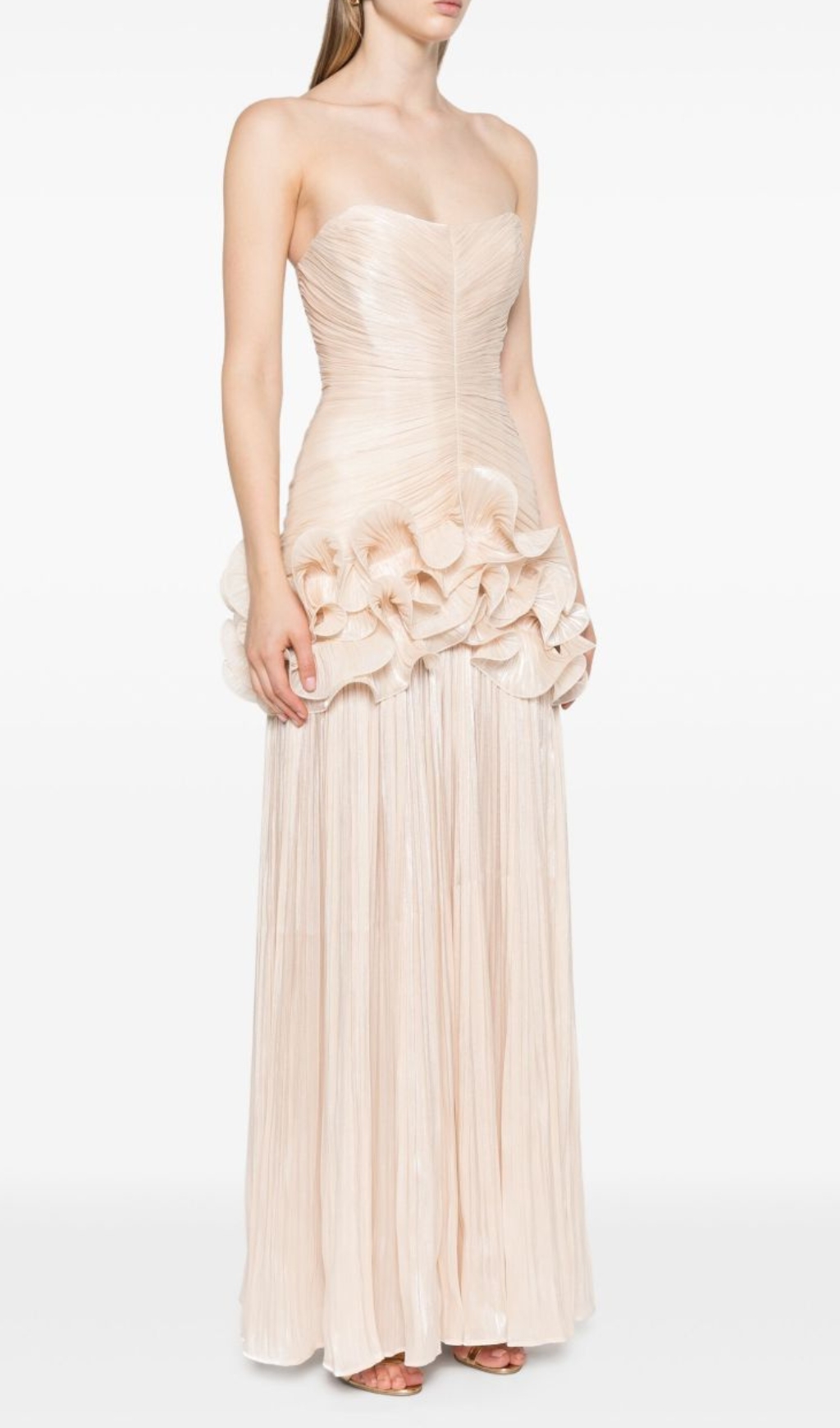 4d12ea149e487d9e6db5c0e59cbf91a6.jpg Fashionslee Women Dayna Strapless Ruffle Maxi Dress