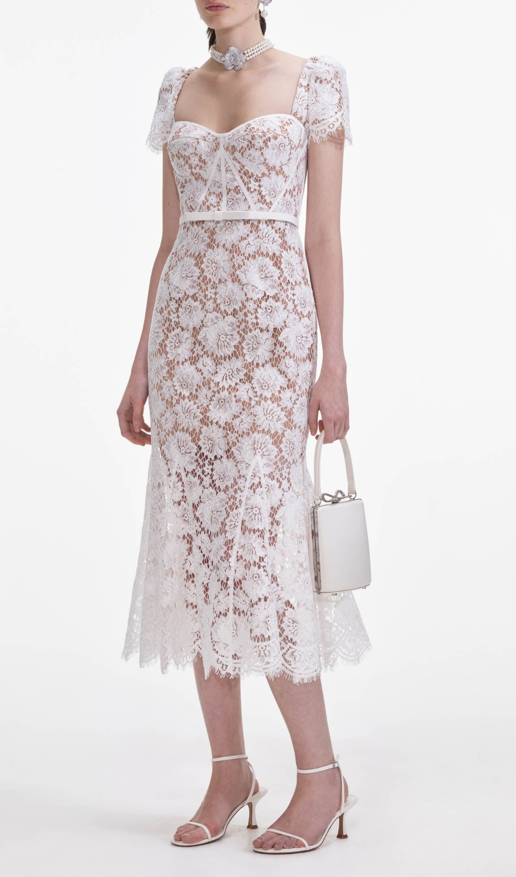 4d175b376f7db0947a78a930e3e73ced.jpg Fashionslee Women White Fine Lace Midi Dress
