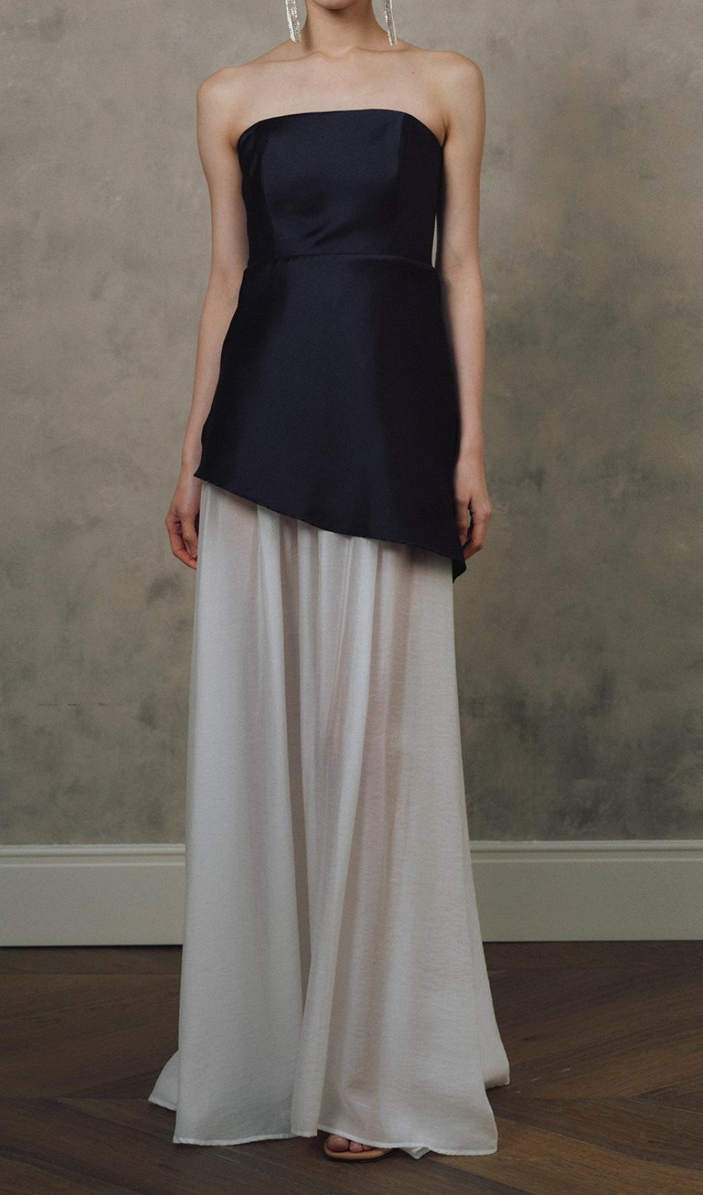 4d1ab561da0a728e13f7fc2f7f75943a.png Fashionslee Women Giana Strapless Patchwork Maxi Dress