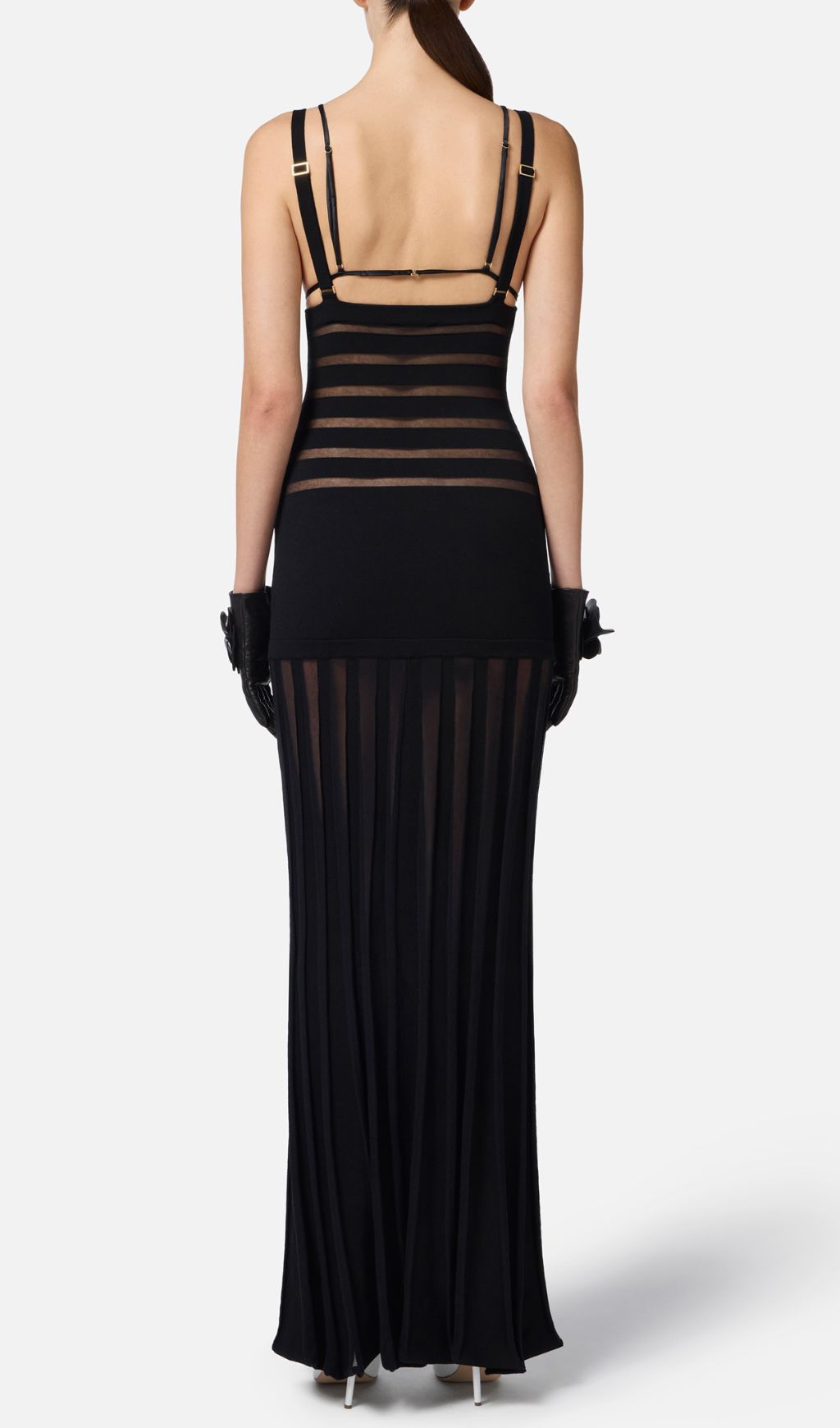 Fashionslee Women Gerben Black V-Neck Maxi Dress