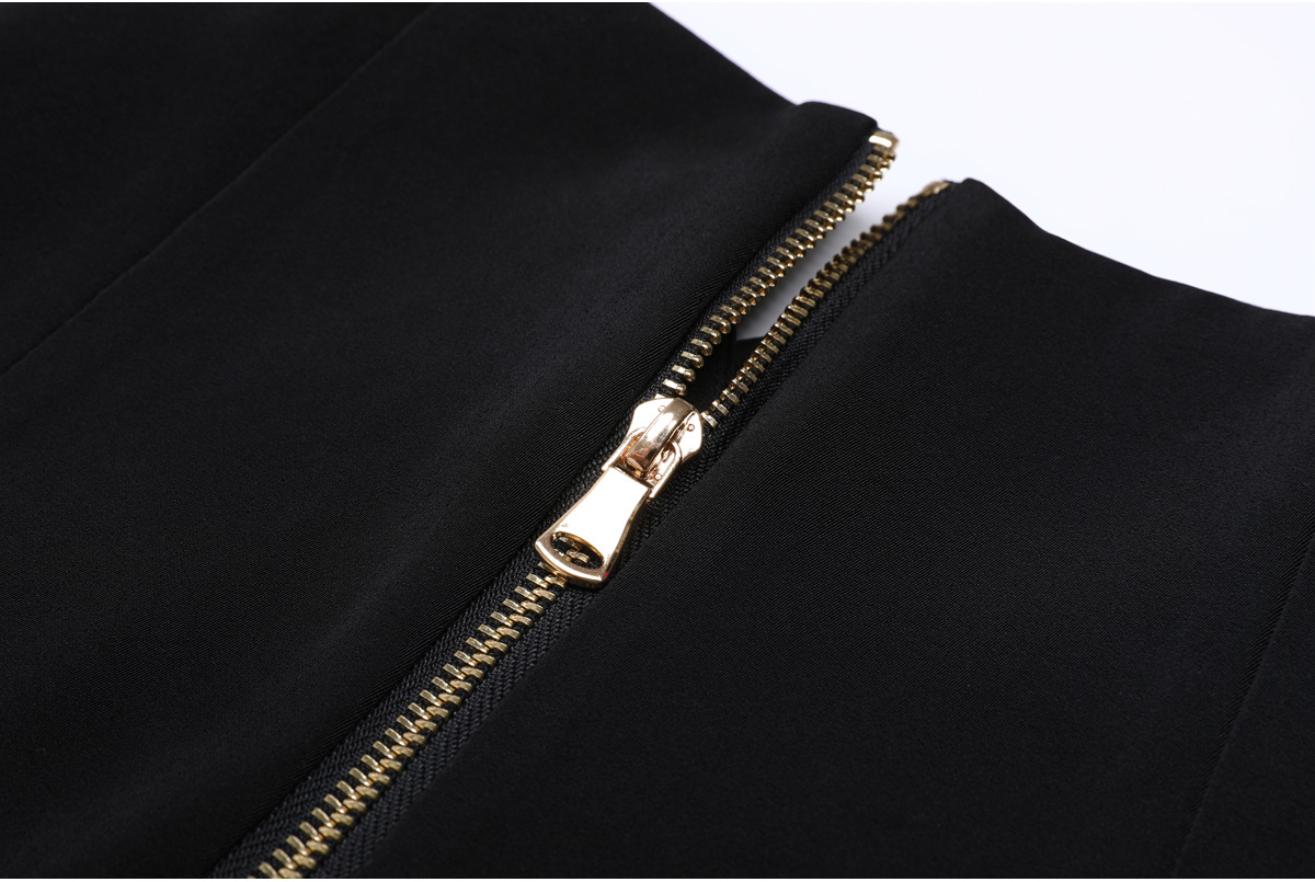 4ef214100398fc1d6a4081310e2a1dca.jpg Fashionslee Women Hedda Black Button Mini Skirt