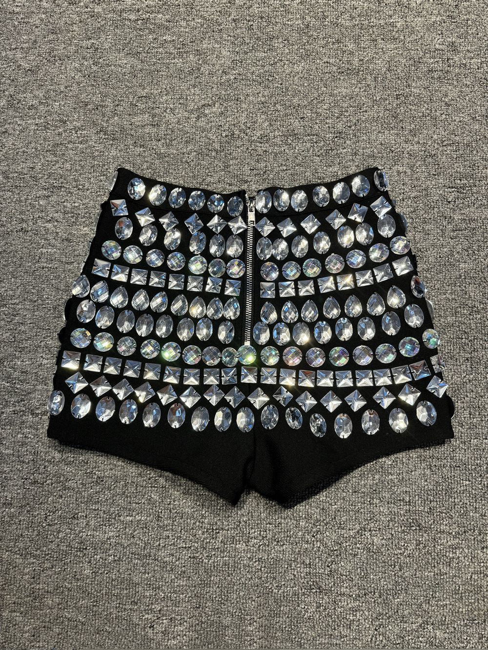 4efc58b5d500fc32e68f4da4812840c7.jpeg Fashionslee Women Archie High-Waisted Embellished Short