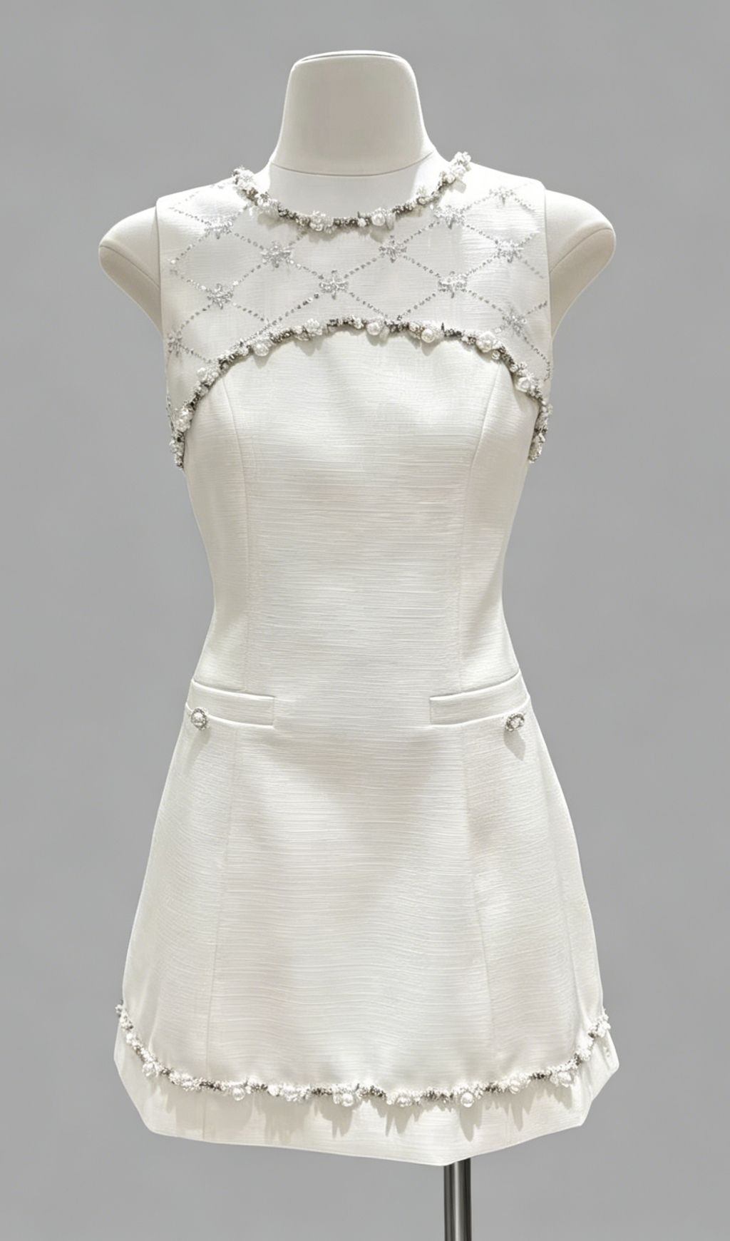 Fashionslee Women Kimberly Sleeveless Beaded Mini Dress