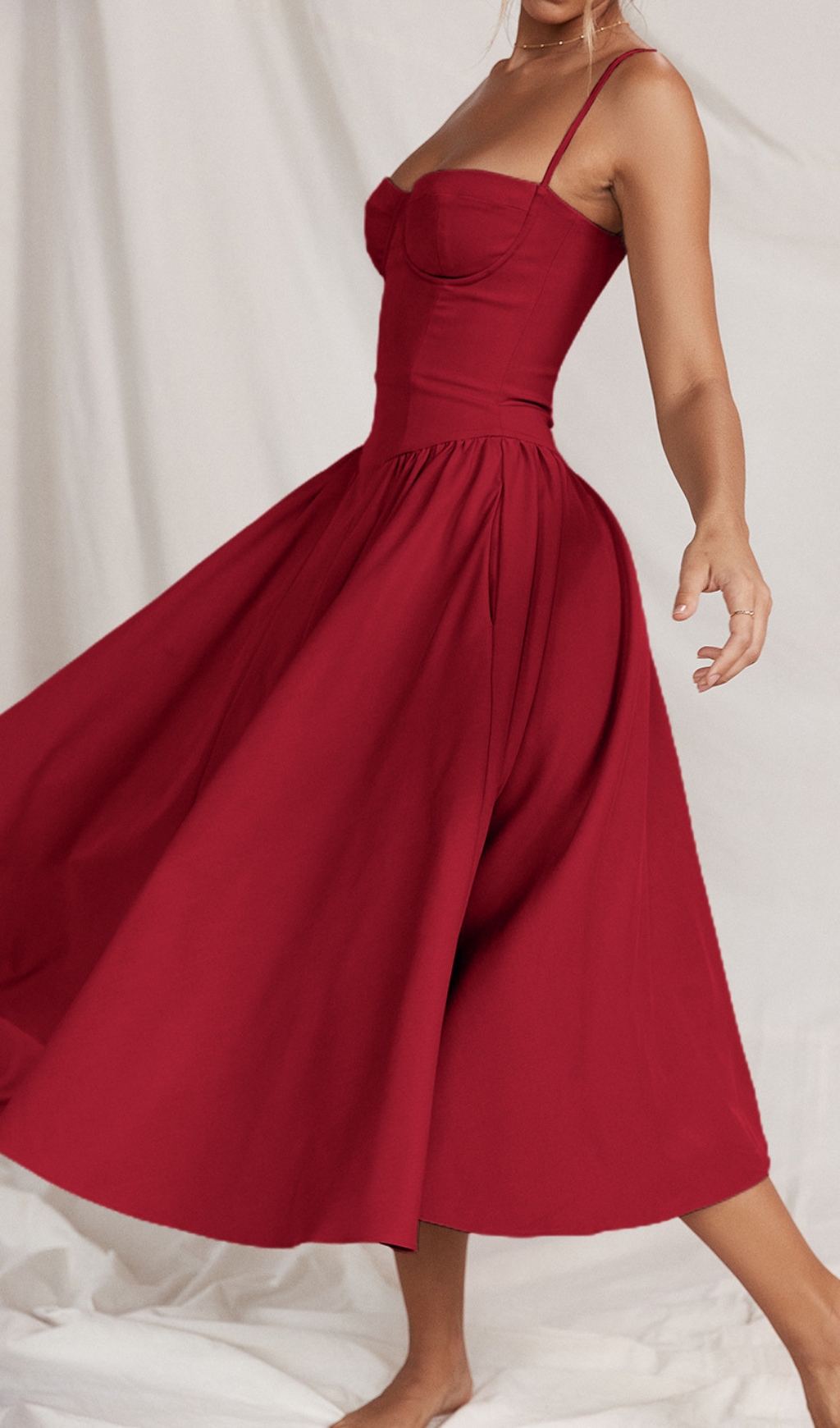 4f8e194bf118da6ad0a0e5e6b46d2009.jpg Fashionslee Women Dextra Red Strappy Midi Dress