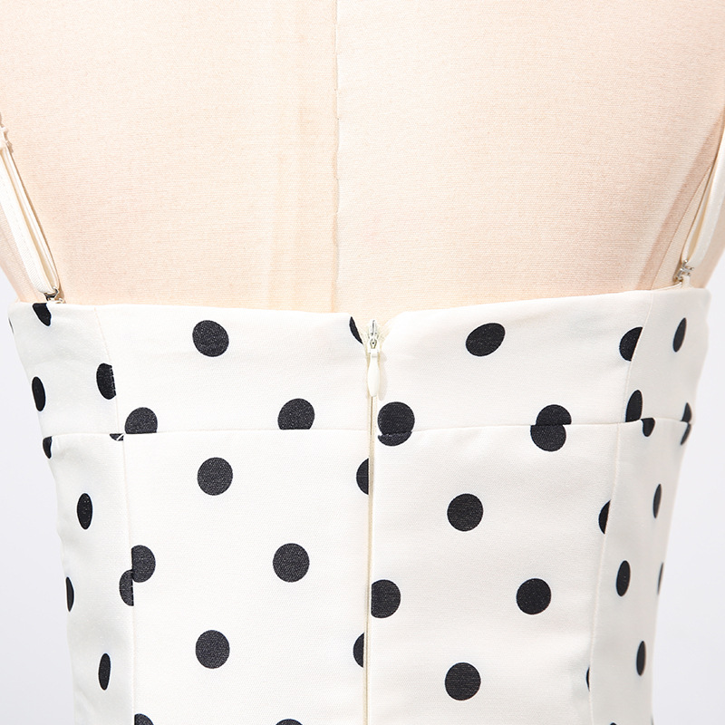 Fashionslee Women Floriane Strappy Dot Midi Dress