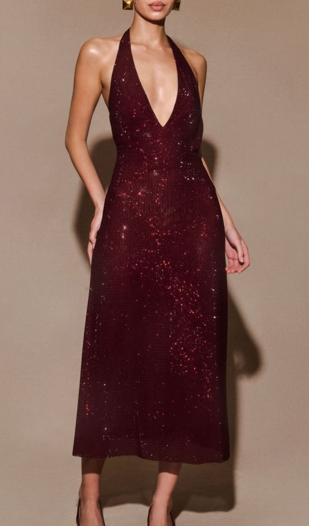 50c98d2bfa3427c8a2b4c64bfd37f9ab.jpg Fashionslee Women Jayne Red Halter Diamante Backless Midi Dress