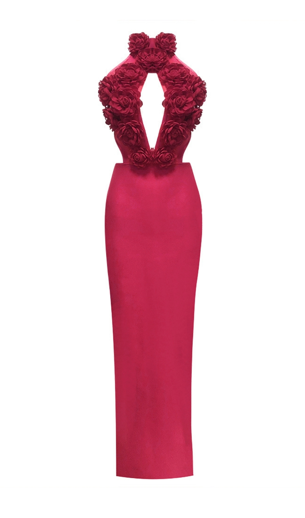 Fashionslee Women Eydie Halter Flower Bandage Maxi Dress