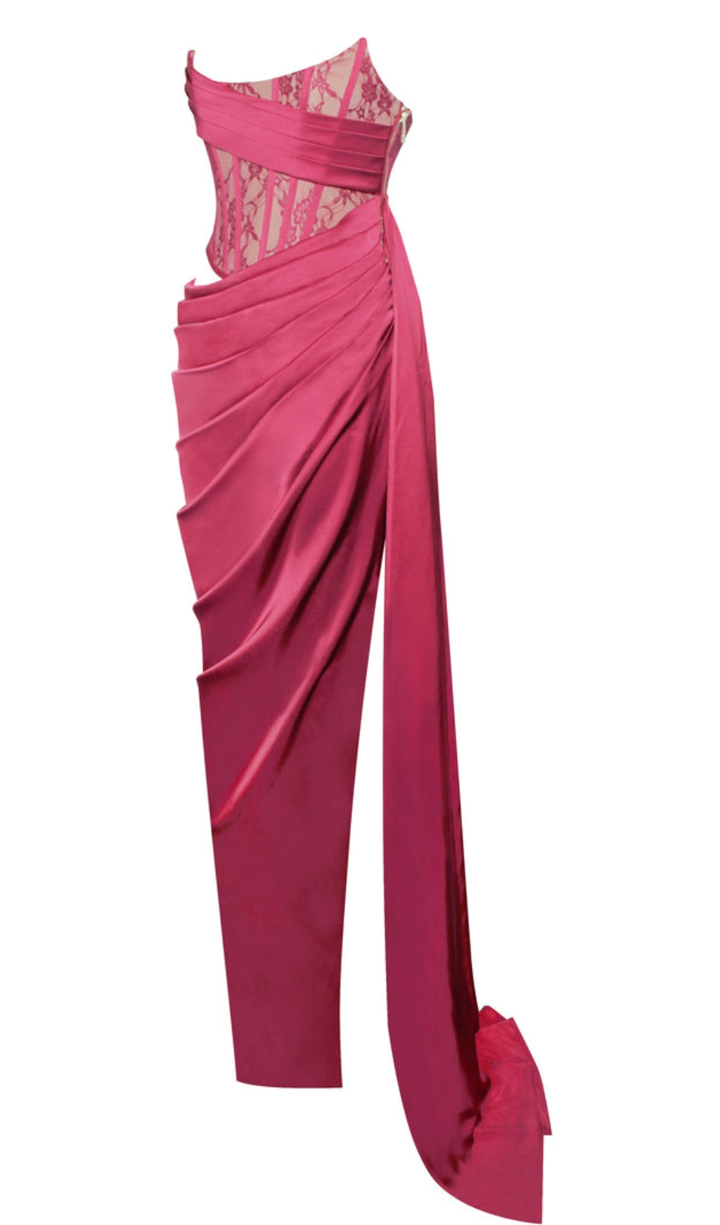 50f7bc9e6a8e5b2bcf0cc0d7ef078673.jpeg Fashionslee Women Corset Satin Pleated Maxi Dress In Red
