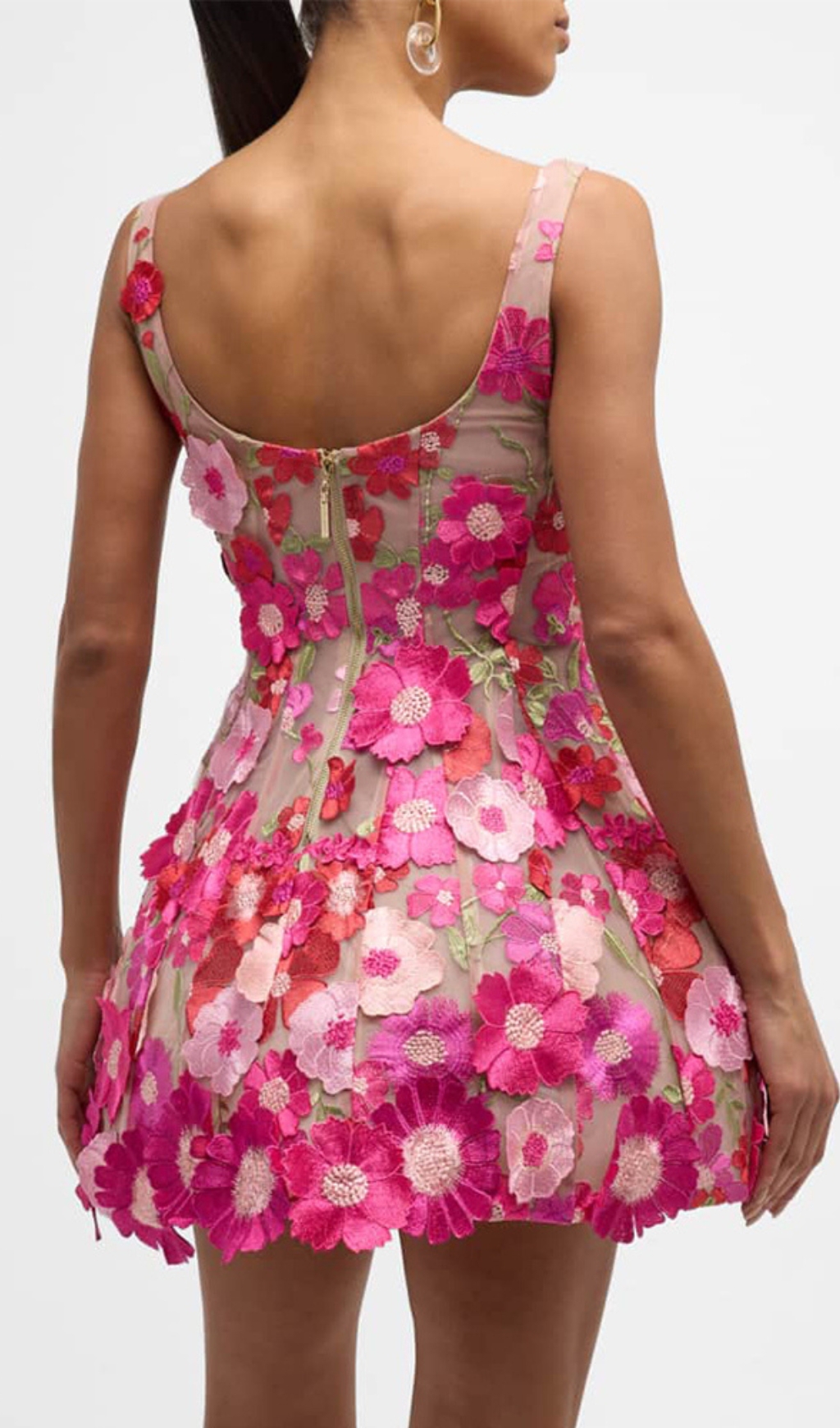 Fashionslee Women Boyko Hot Pink Floral A Line Mini Dress