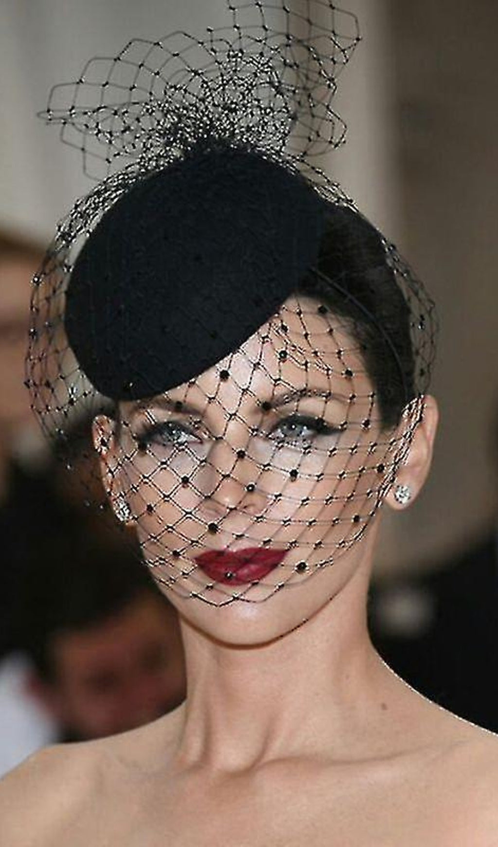 Fashionslee Women Topper Mesh Net Veil Felt Hat