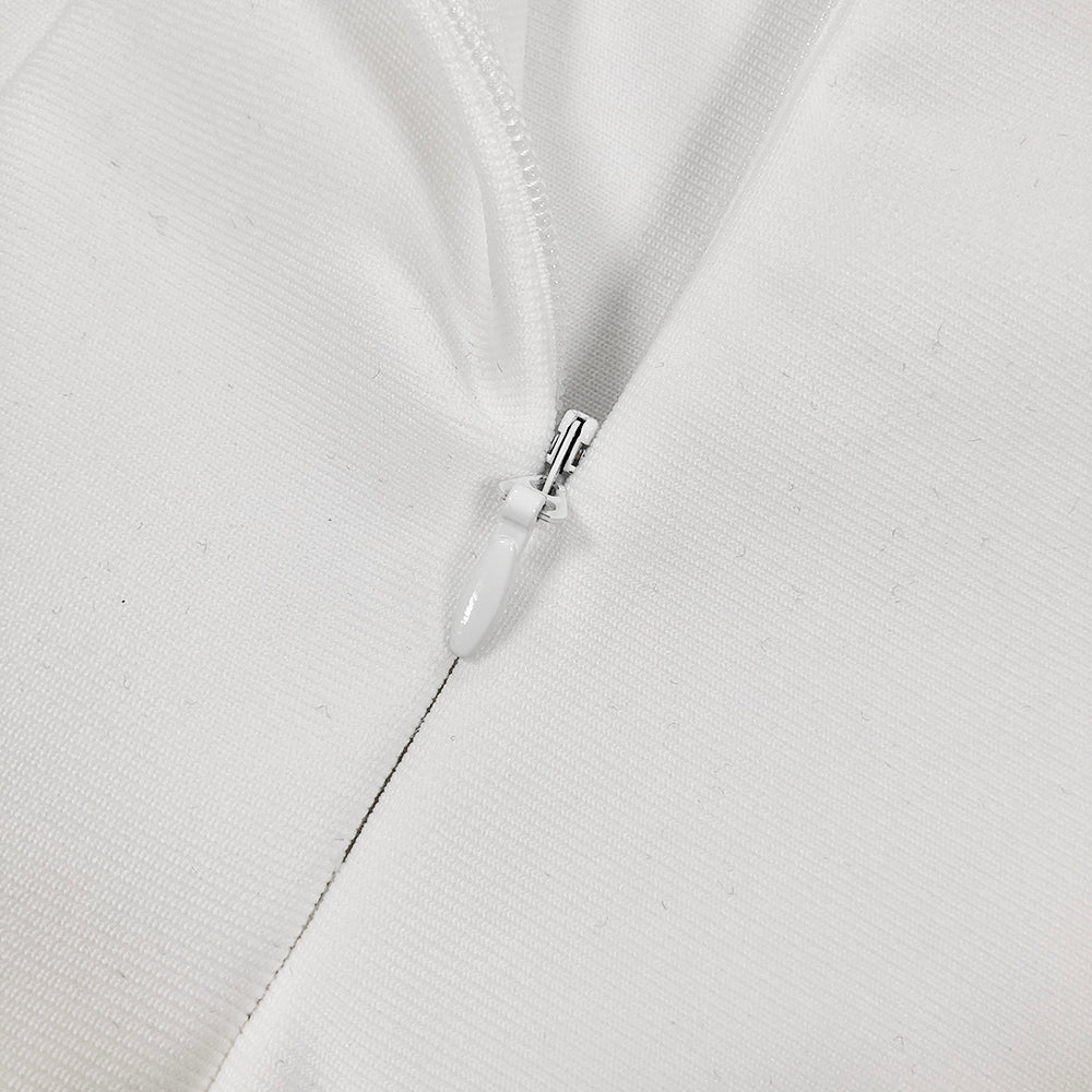 51ba2acc601dc16de541e801aa2ea39d.jpeg Fashionslee Women Barra White Flower Maxi Bandage Dress