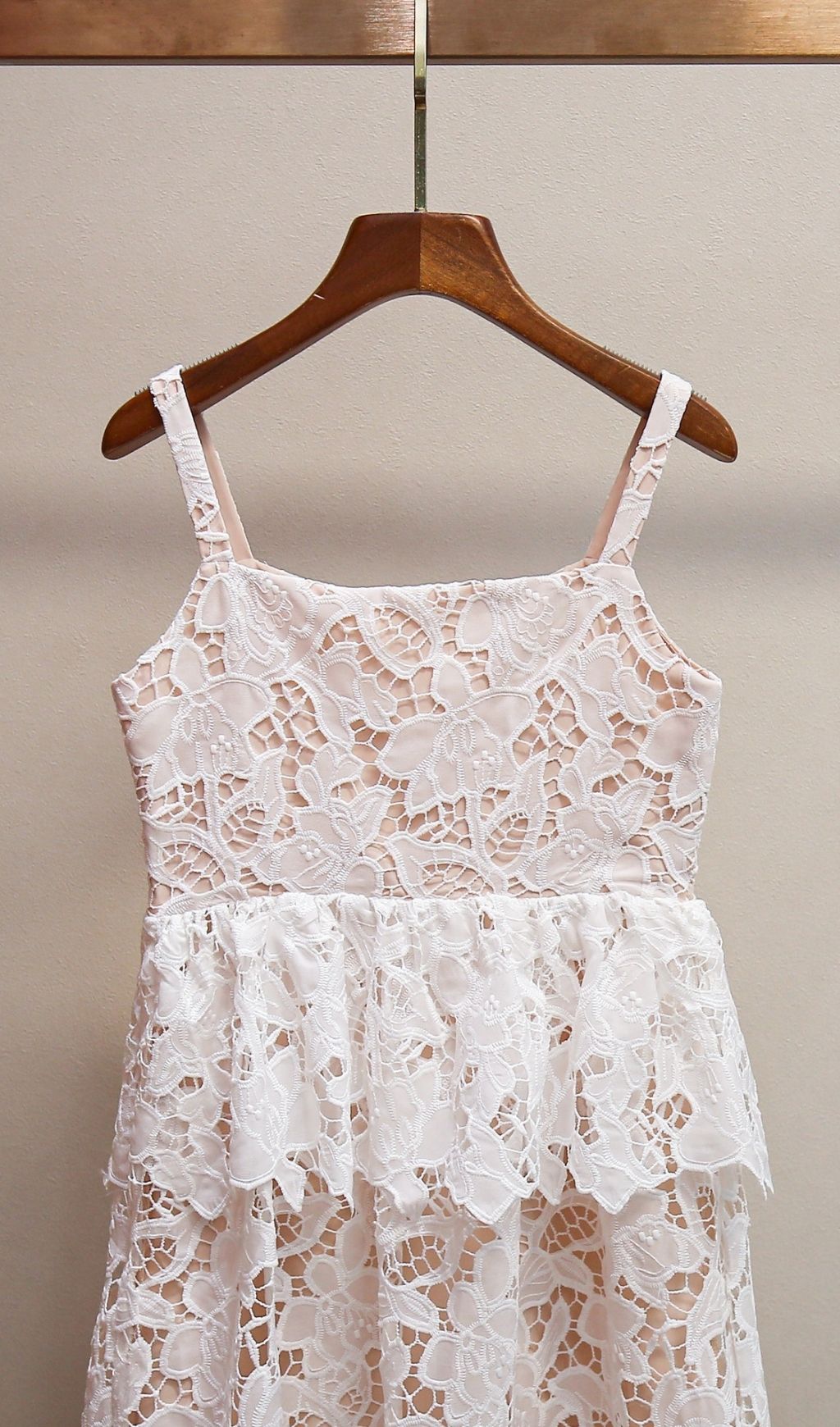 WHITE LACE TIERED VIRAL MINI DRESS - OWNCI