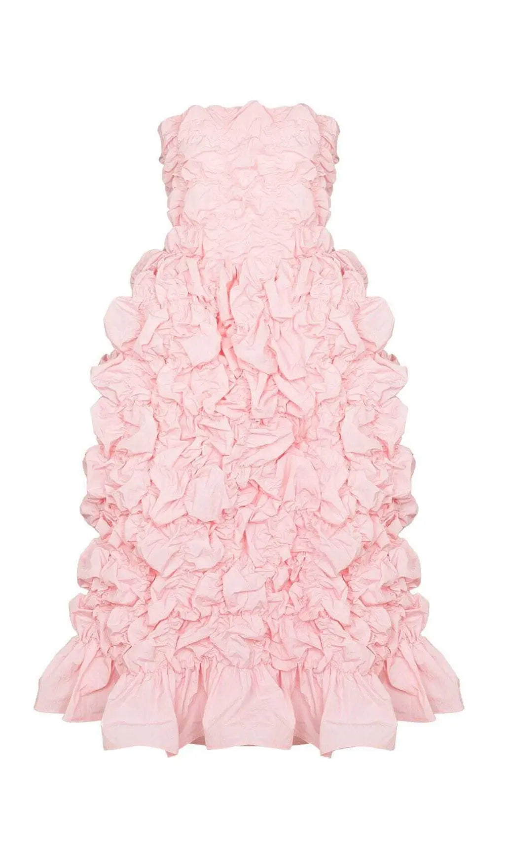51eddc9c82cdcaec37da6cdc03c9be00.jpeg Fashionslee Women Folding Ruffled Midi Dress In Pink