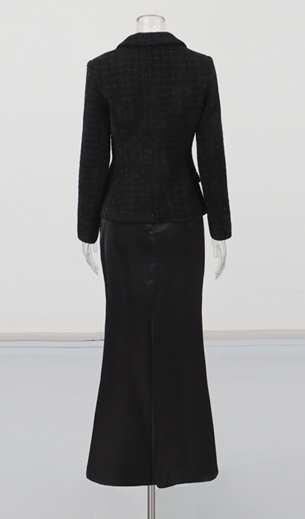 52063364d3702e6d1140f84c7f1b84c2.png Fashionslee Women Ghia Black Long Sleeve Coat & Maxi Skirt
