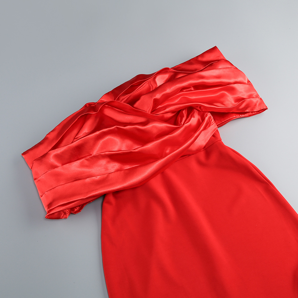 5259d5968697d78991283dd9f6787daa.jpg Fashionslee Women Jonilde Red Off-Shoulder Maxi Dress