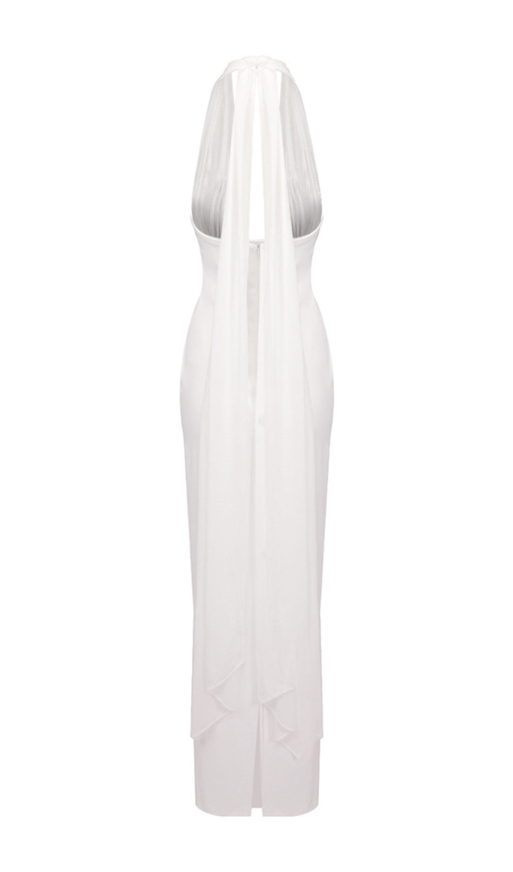 5287a38915ca3044940d66e141b0d5b0.jpeg Fashionslee Women Brittney White Halter Draped Maxi Dress