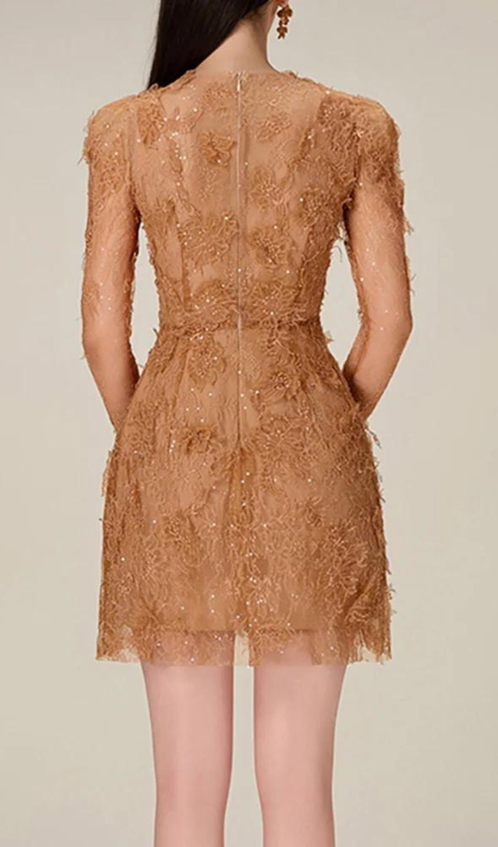 Fashionslee Women Adri Lace Embroidery Mini Dress