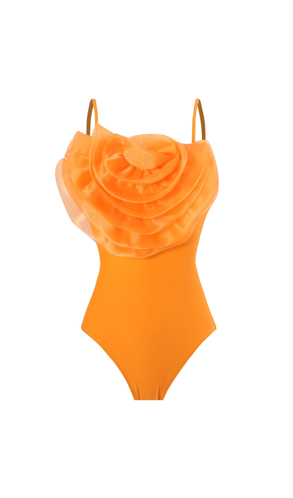Fashionslee Women Danae Orange Flower Two-Piece Swimsuit