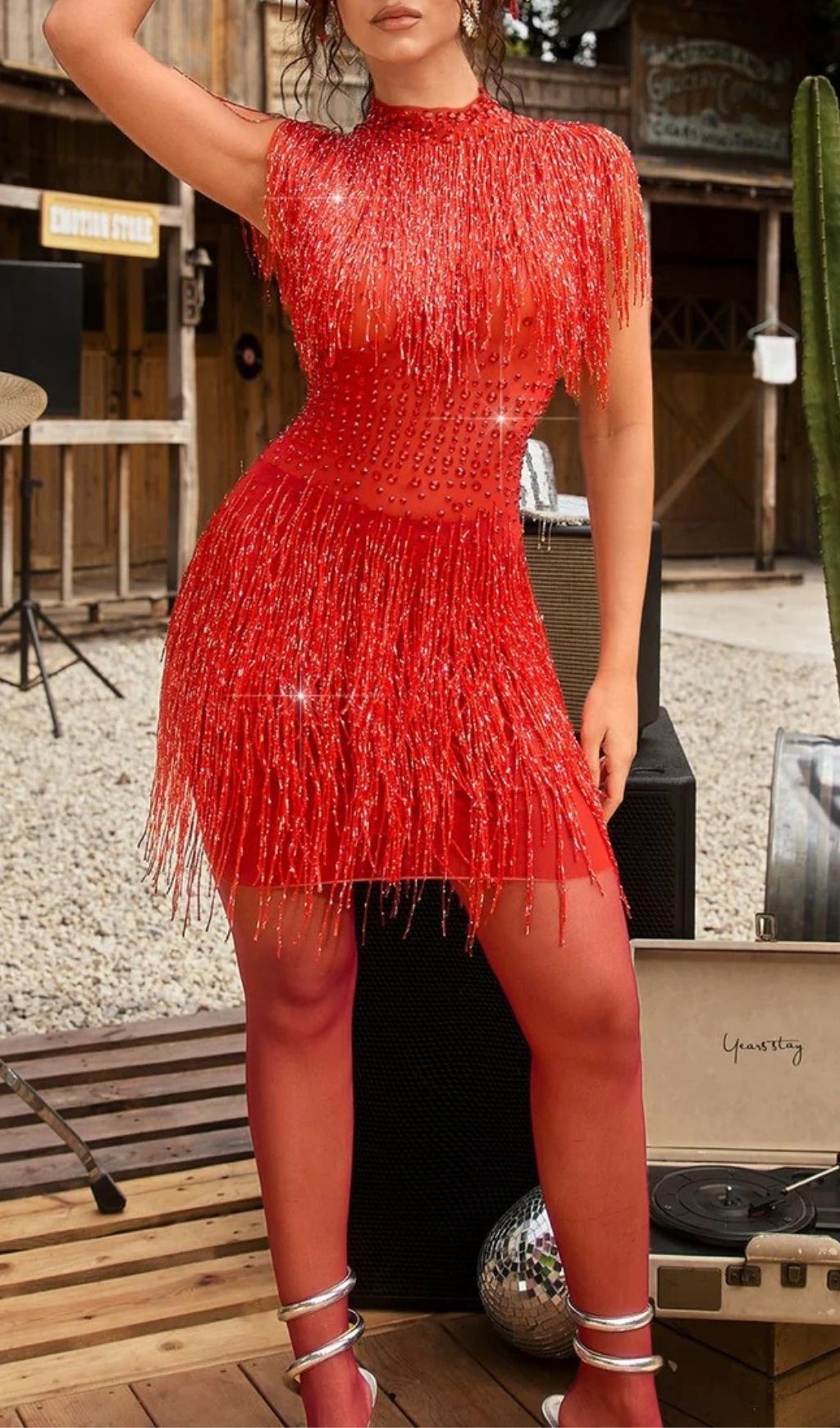 535adad0015d822a5834203cc93863d0.jpg Fashionslee Women Acrune Fringe Rhinestone Glitter Mini Dress