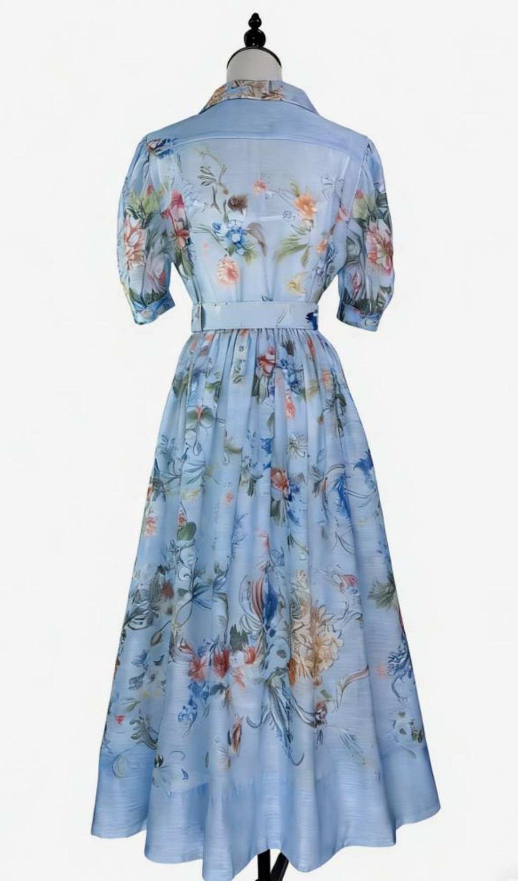 Fashionslee Women Kary Blue Floral Maxi Dress