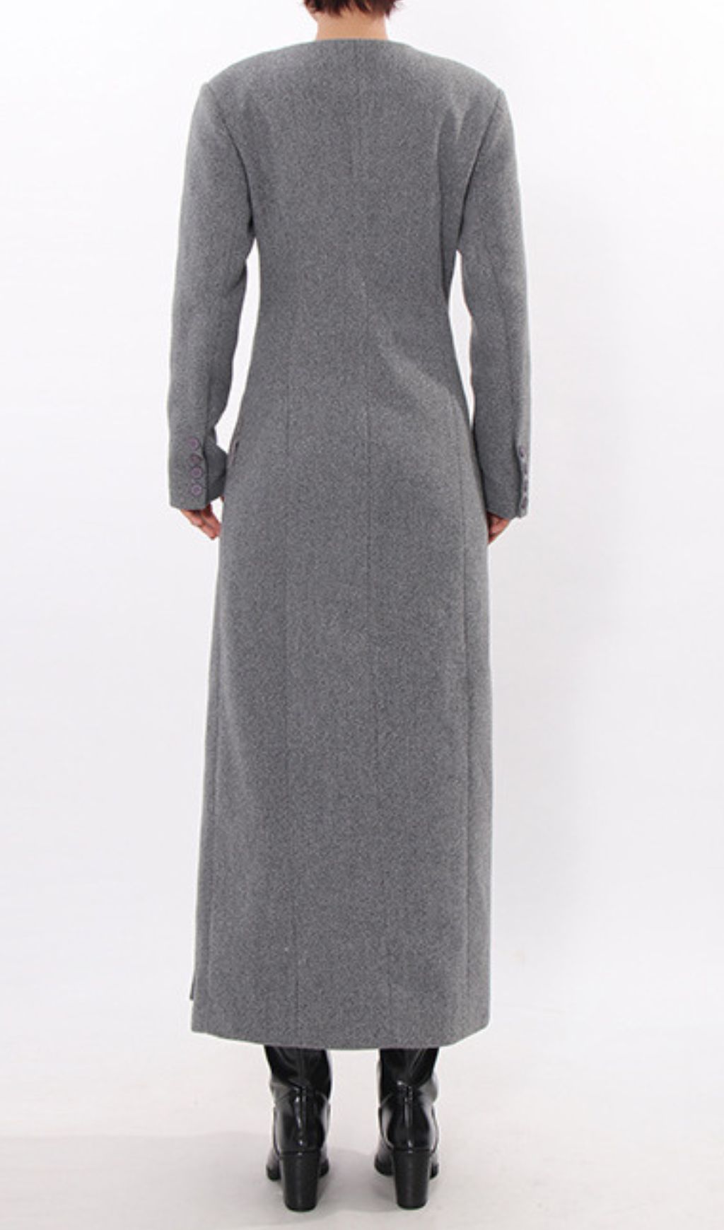 Fashionslee Women Iekika Grey Button Coat