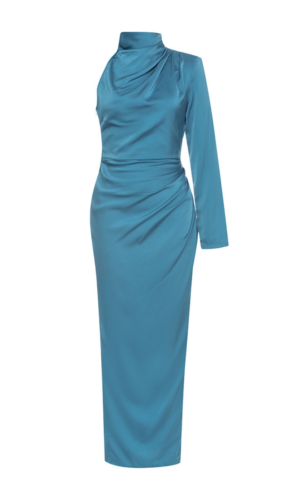Fashionslee Women Dacey Blue One-Shoulder Maxi Dress