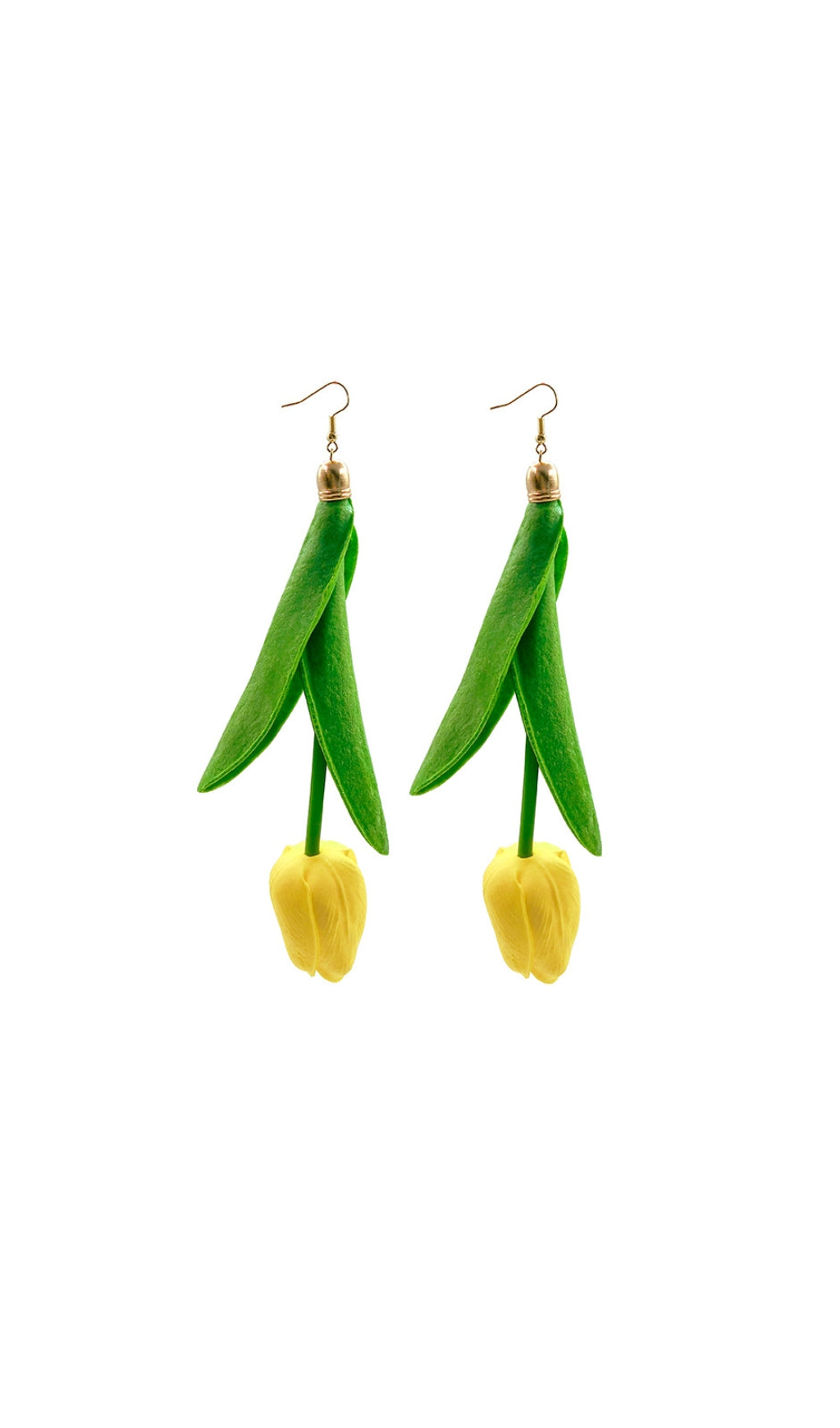 Fashionslee Women Adela Yellow Flower Alloy Plastic Earrings