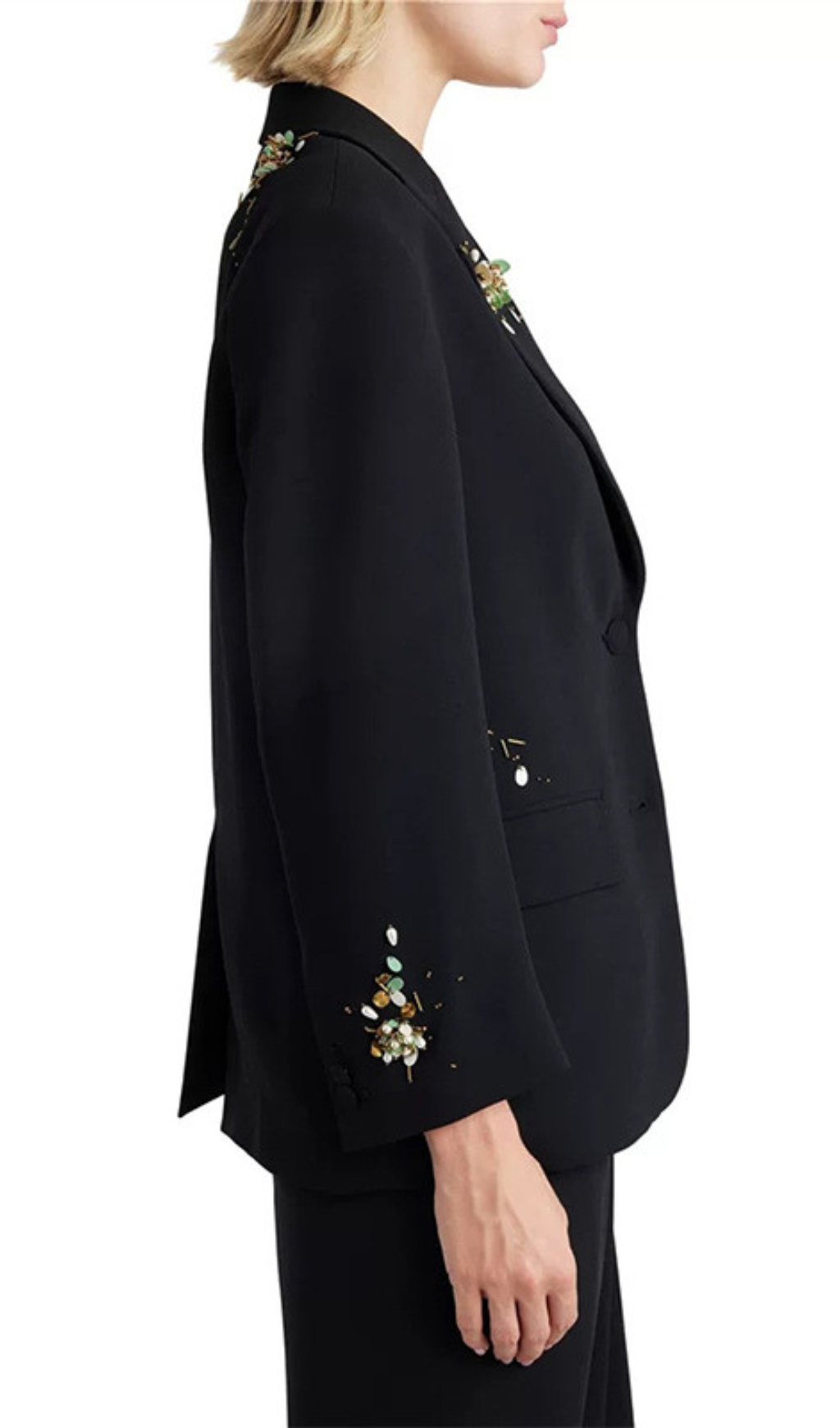 549292137b6f4bb895e5a81885368f63.png Fashionslee Women Glenys Black Embellished Blazer