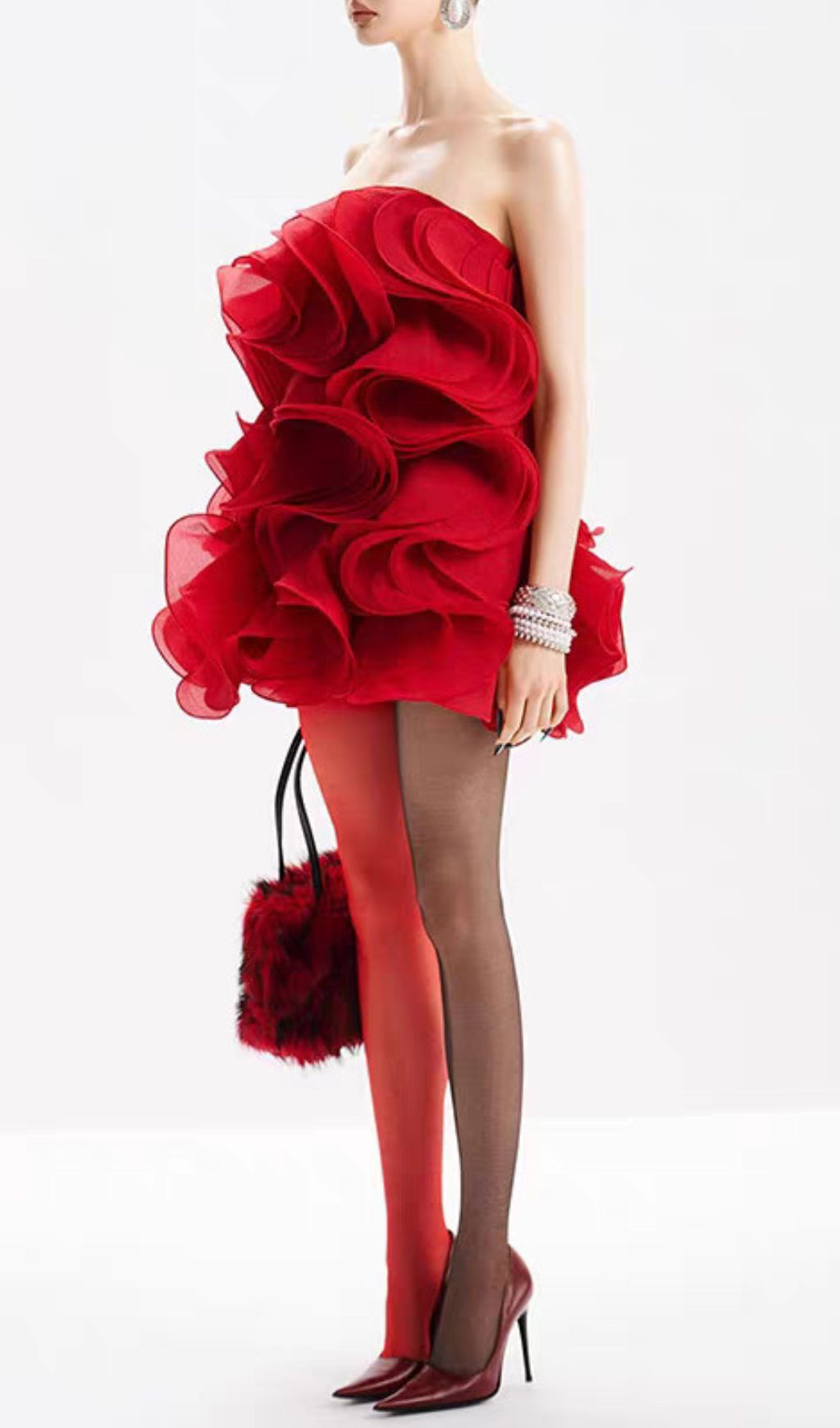 VINTAGE RED STRAPLESS MINI DRESS – TRENDING - OWNCI VINTAGE RED STRAPLESS MINI DRESS – TRENDING - OWNCI