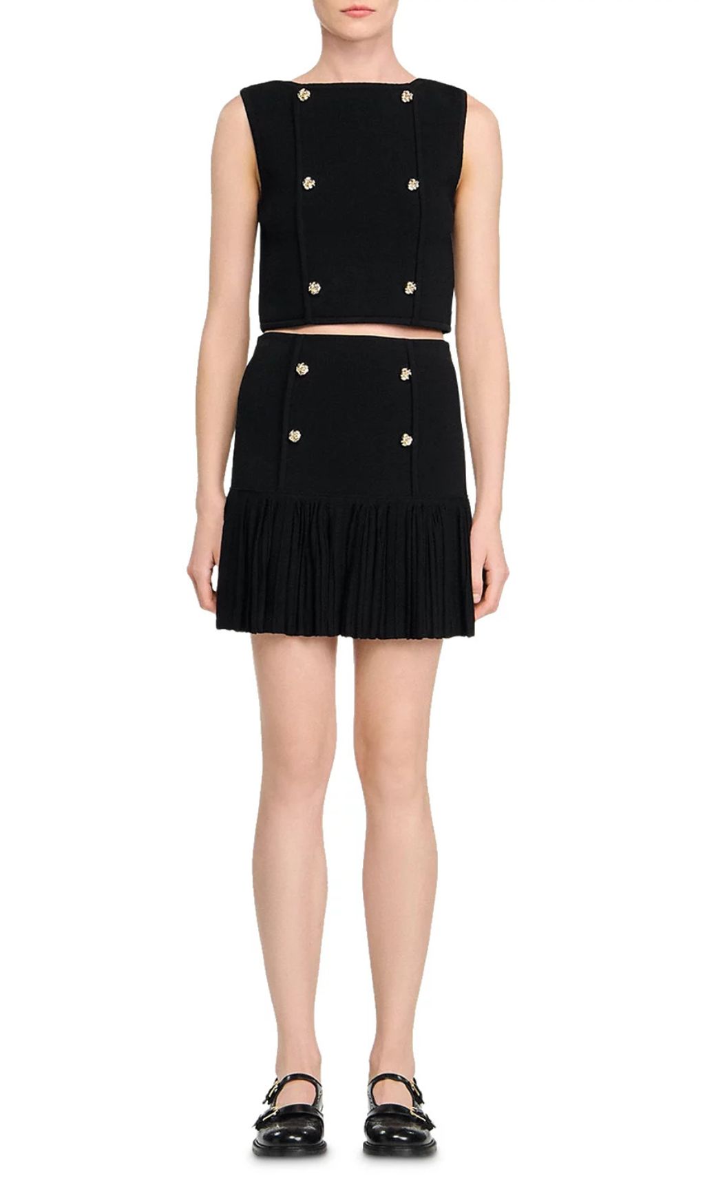 54cc176df6b337013aad5c7c4dace90b.jpg Fashionslee Women Double Breasted Ruffle Mini Skirt
