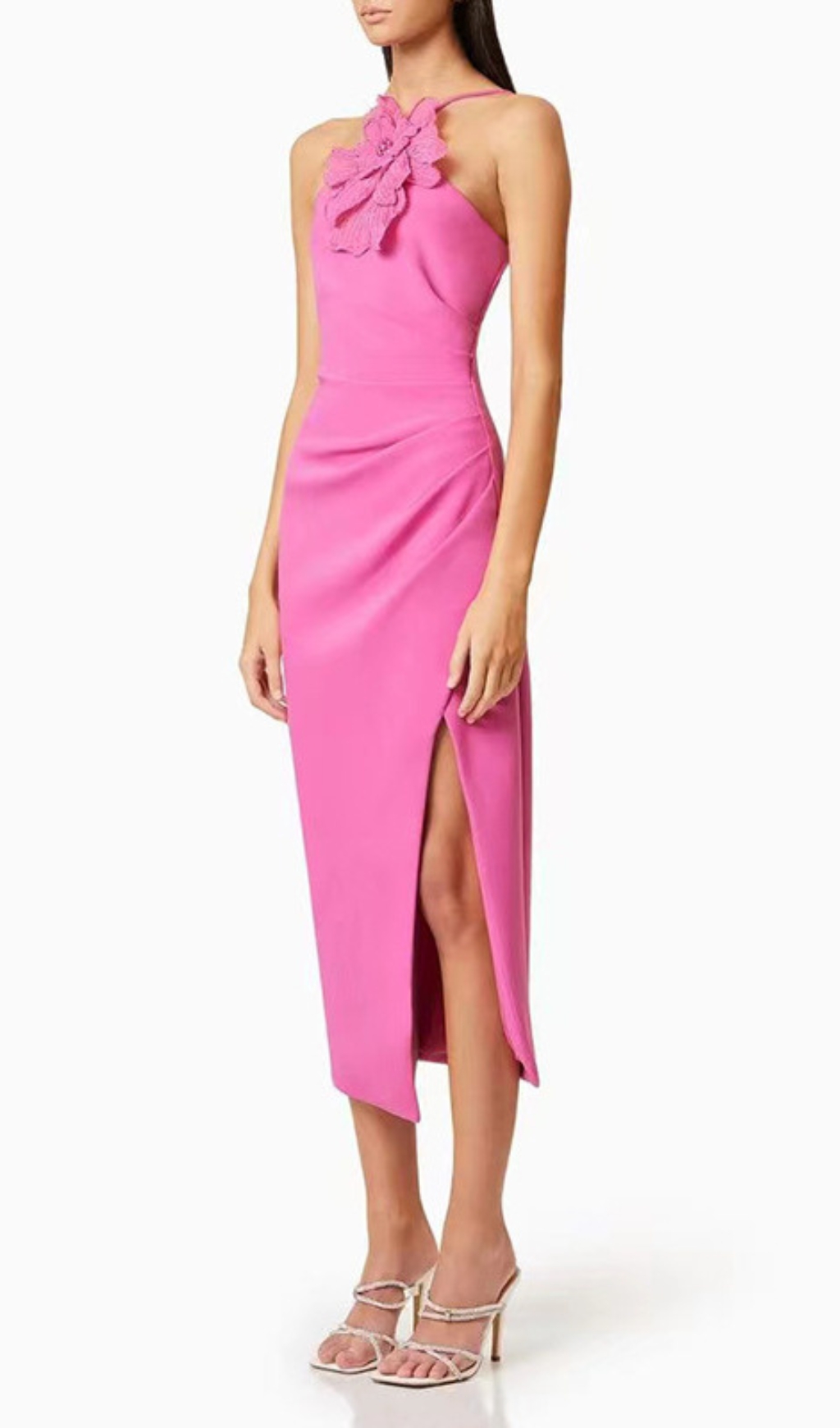 54e98d8a7bda3120eac39f5849bbf42c.jpg Fashionslee Women Darva Flower Halter Midi Dress