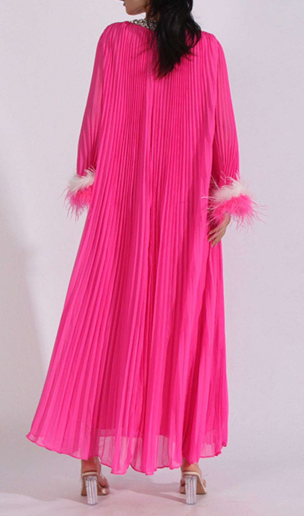 54ed375dd50729b6294ae20ead307b23.jpg Fashionslee Women Cierra Diamond Feather Long Sleeve Maxi Dress