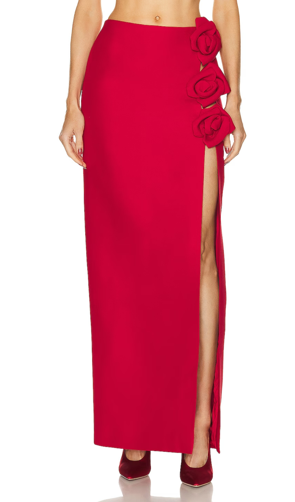 553a8a1dc7b1dcfde62d764b8e9f8a1f.png Fashionslee Women Arielle Red Rose-Embellished Skirt