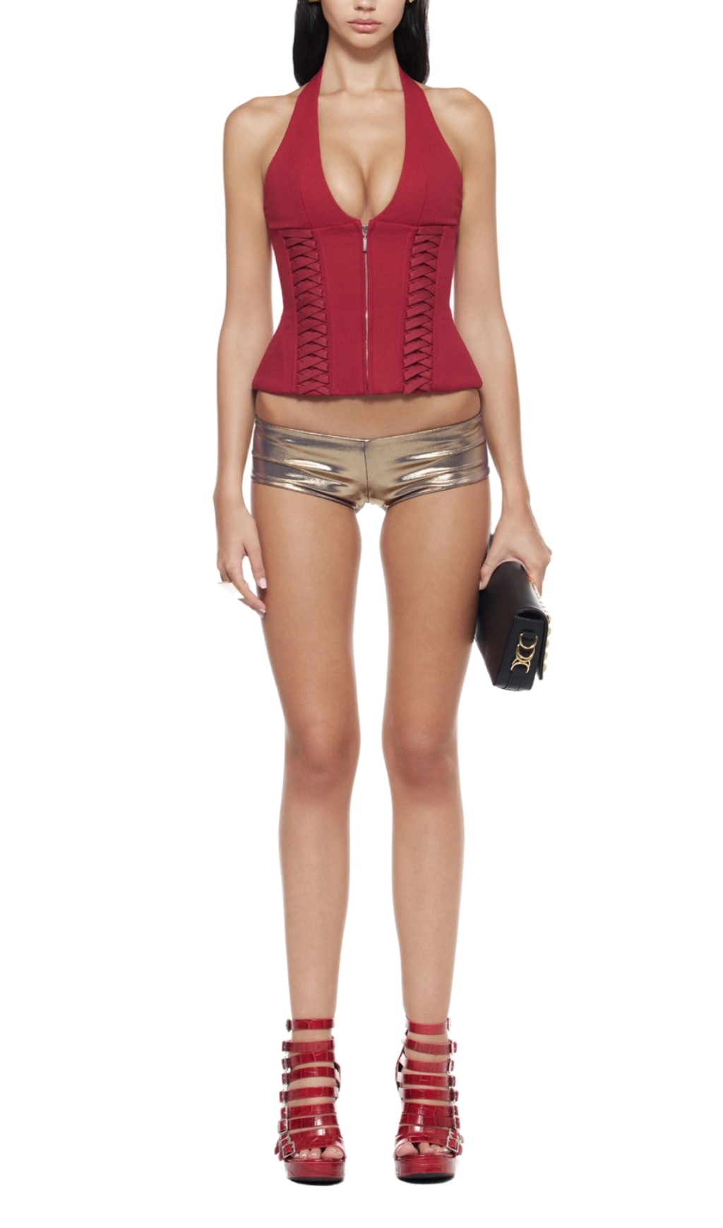 TRENDING RED HALTER CORSET TOP - OWNCI TRENDING RED HALTER CORSET TOP - OWNCI