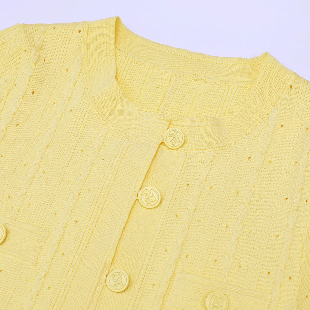 55c7c90af0b6373195b00e36ddb12781.webp Fashionslee Women Kilenya Yellow Knit Short Sleeve Midi Dress