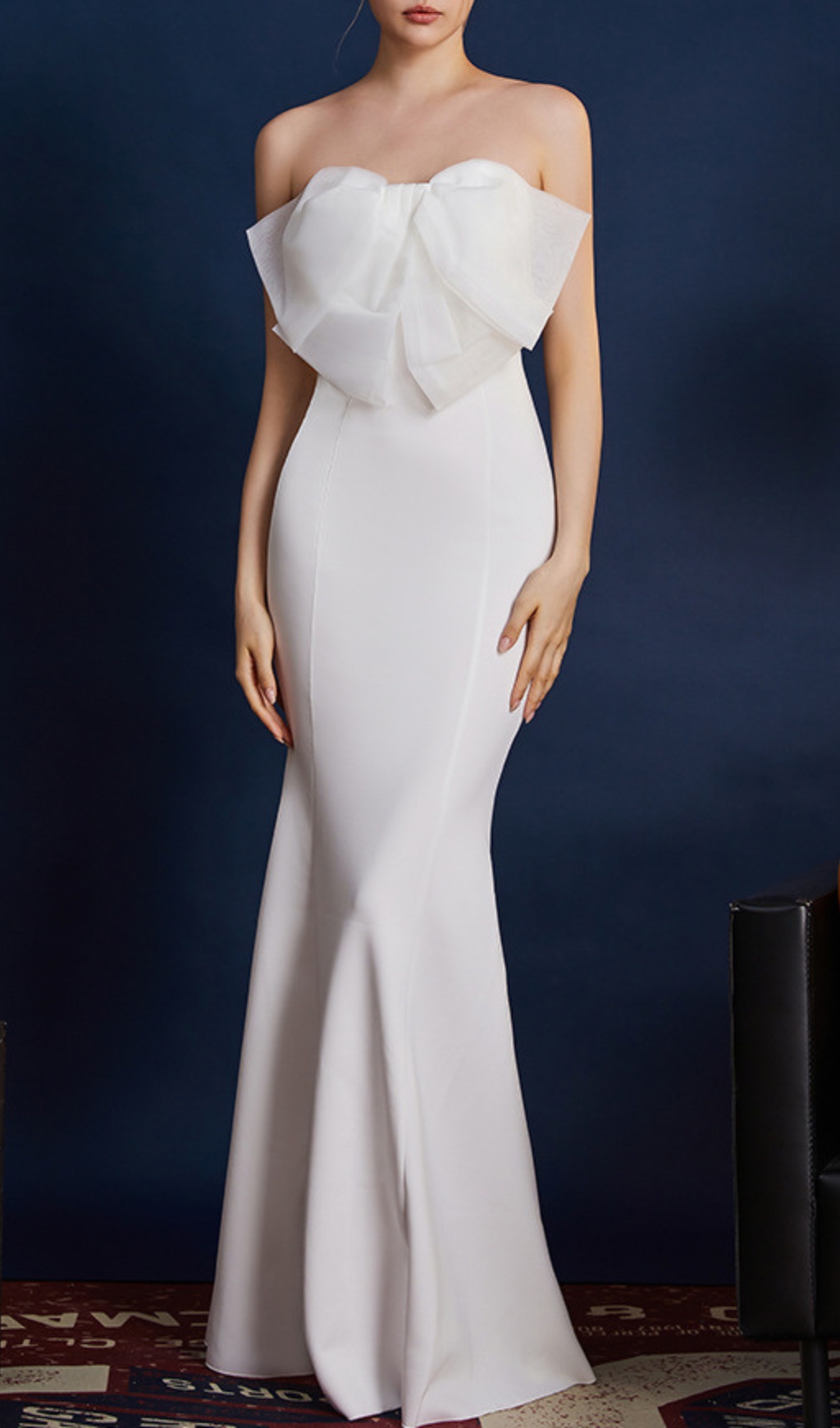 Fashionslee Women Druella Strapless Bow Maxi Dress