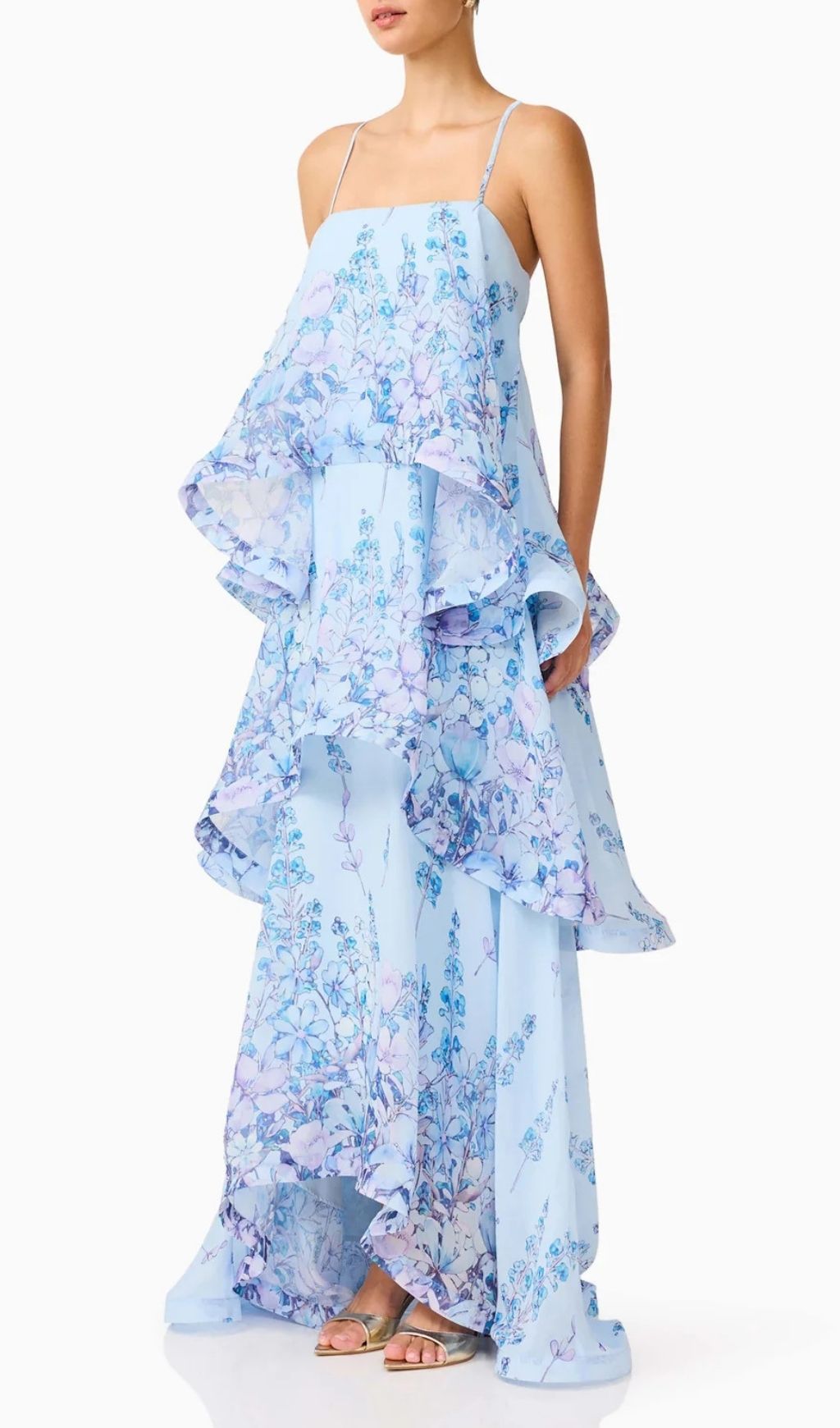55e27f6113862c01ec2a9b8099f6cd75.jpg Fashionslee Women Lael Blue Floral Printed Maxi Dress