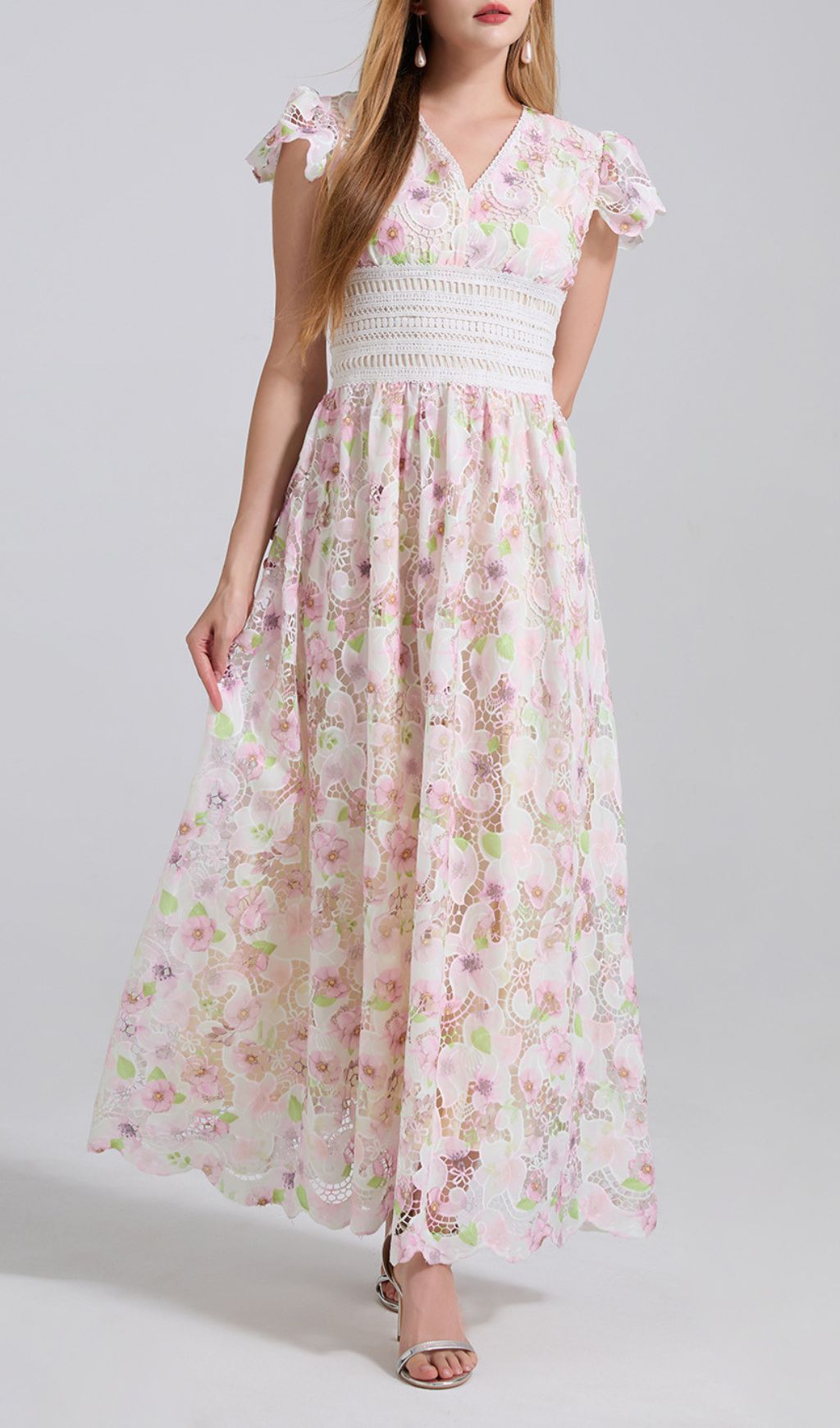 55f93a57430245fc93ad1bc8cf8ef569.jpg Fashionslee Women Ezlynn Flower Embroidery Maxi Dress