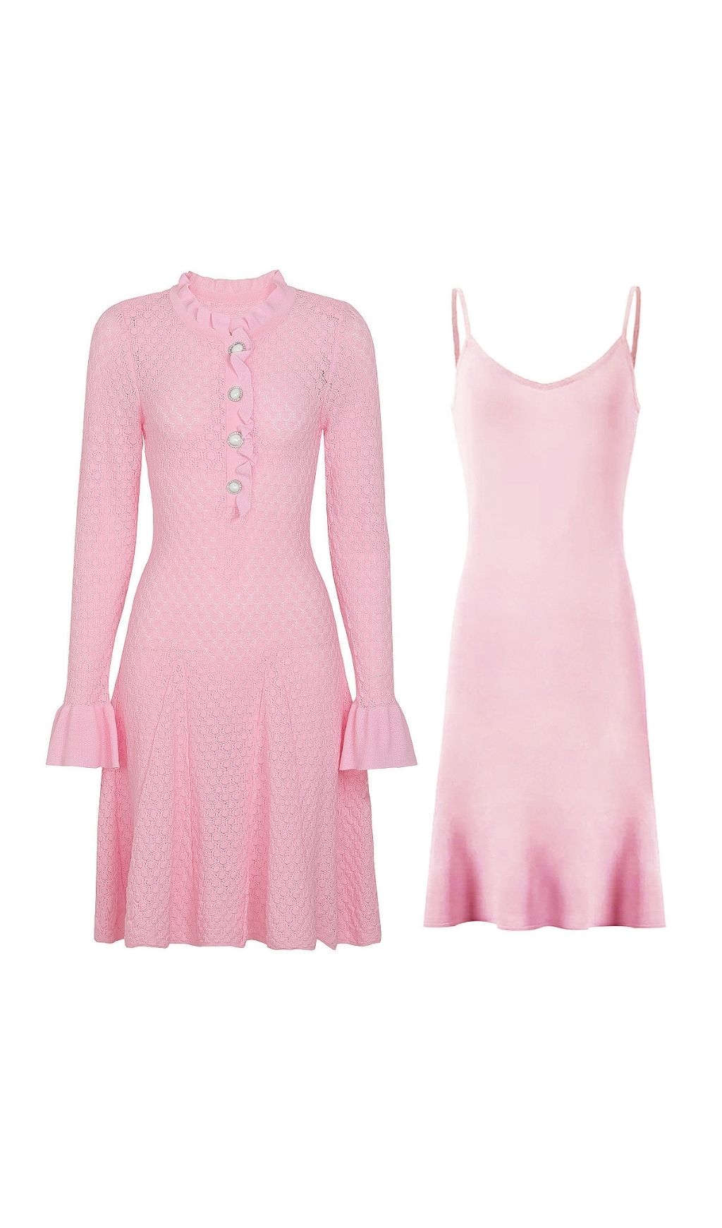 Fashionslee Women Kaveri Knit Long Sleeve Mini Dress