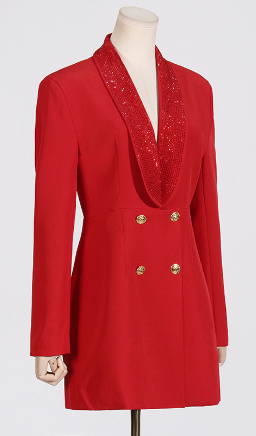 5672cd92115ddd5c3e81d13aec5b8f1e.jpg Fashionslee Women Dana Red Deep-V Diamante Backless Blazer
